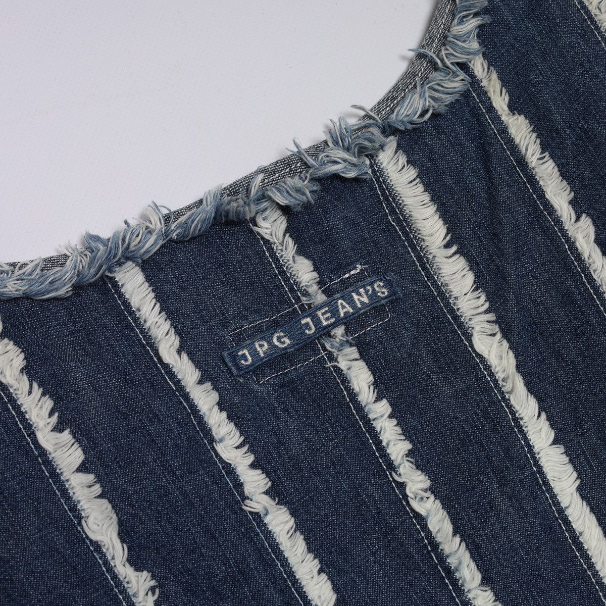 Jean Paul Gaultier Jean Paul Gaultier JPG Jeans Denim Raw Edge Fringe Dress Max Size M / US 6-8 / IT 42-44 - 16 Thumbnail