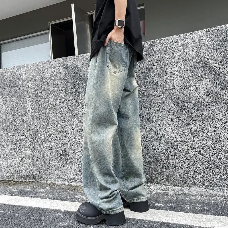 Japanese Brand Retro loose wide leg casual jeans Size US 30 / EU 46 - 2 Thumbnail