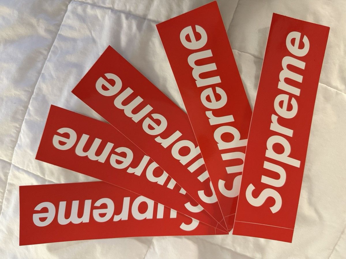 Supreme 5 total SUPREME Red Box Logo Bumper Stickers Decals 2.2x7.6” Size ONE SIZE - 5 Thumbnail