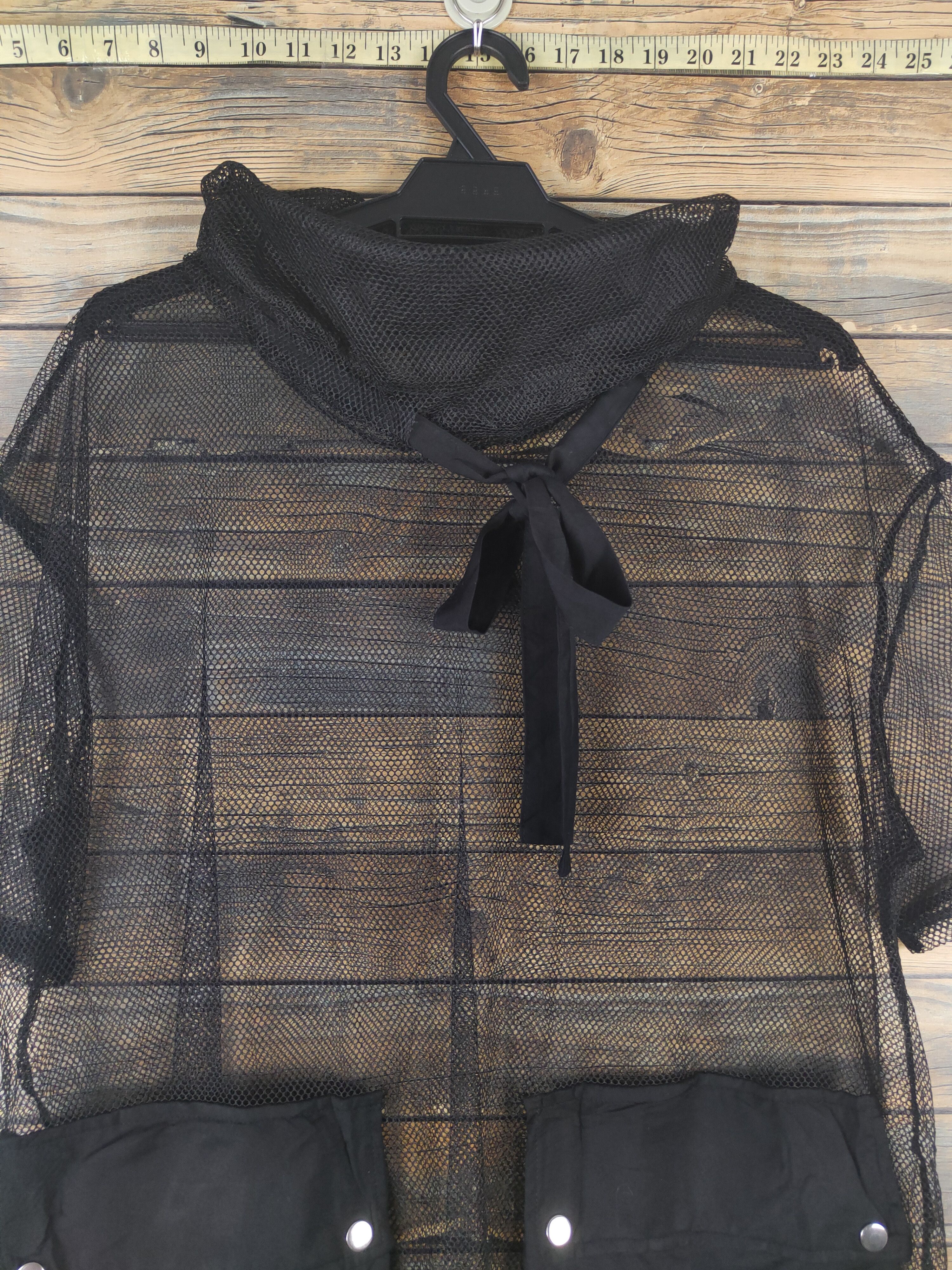 Vintage Very rare Art Black Net Transparent Short Sleeve Shirts Size US L / EU 52-54 / 3 - 2 Thumbnail