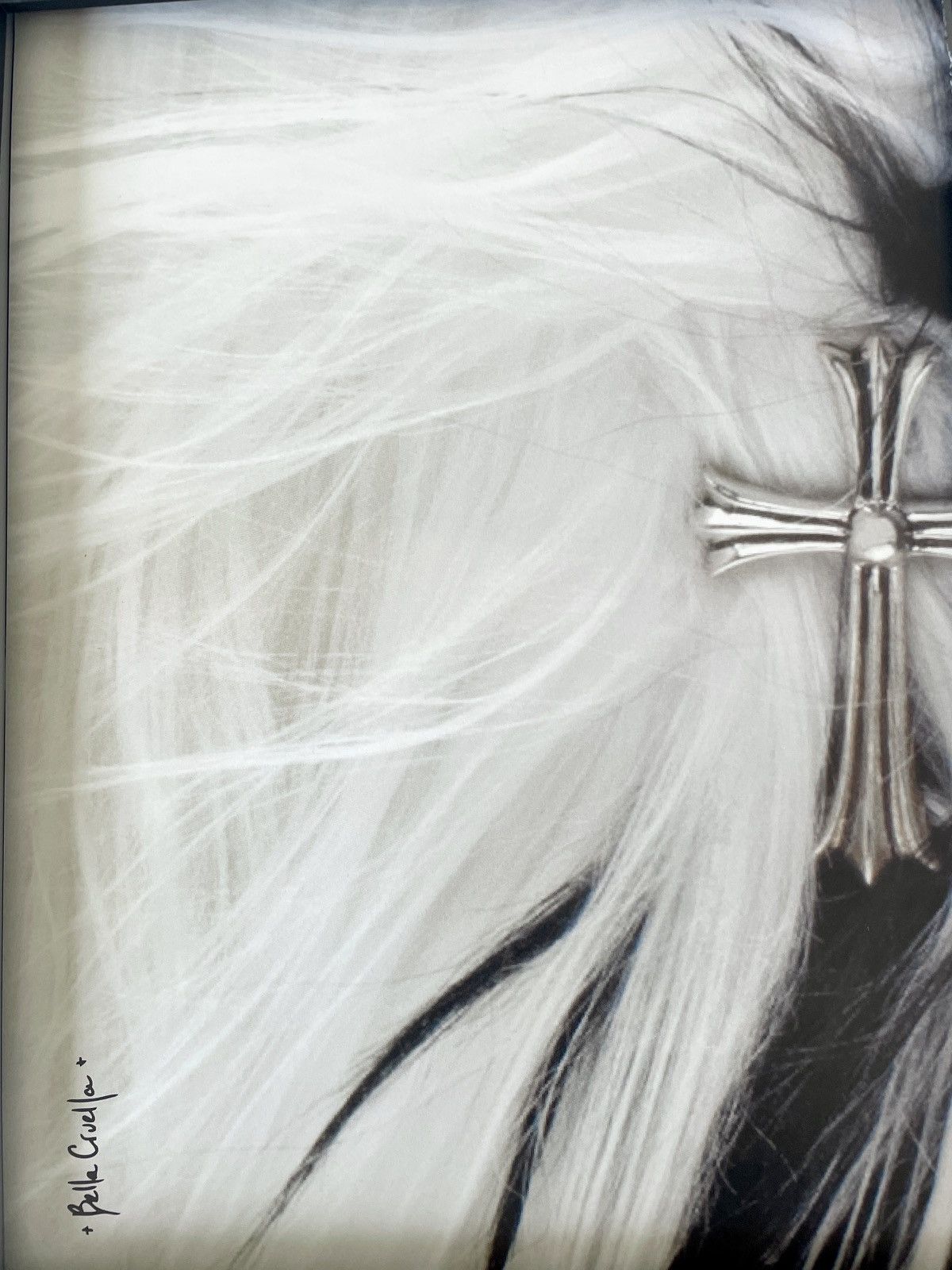 Chrome Hearts × Vintage Chrome Hearts silver cross Poster framed 9x11 Size ONE SIZE - 2 Thumbnail