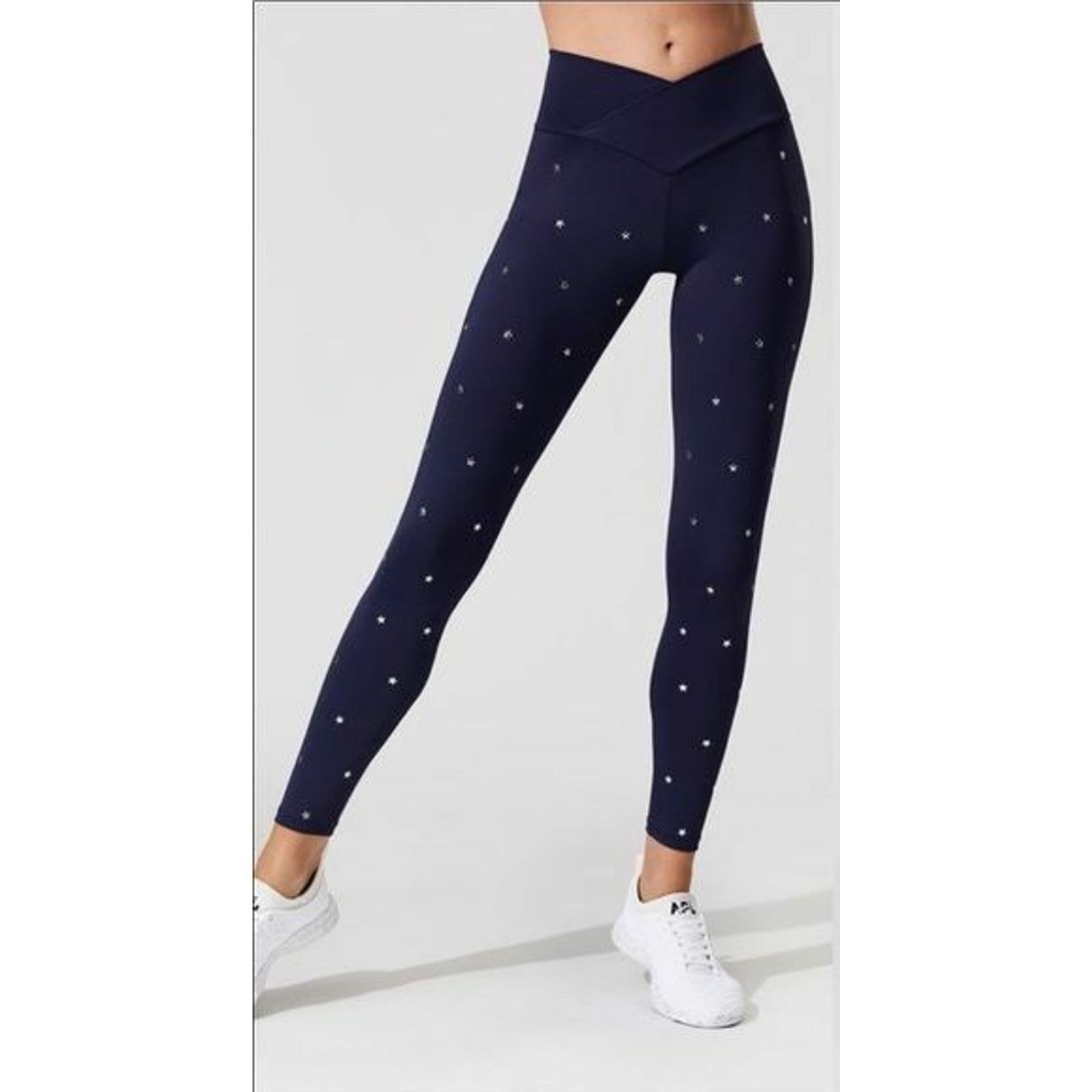 Beach Riot A5 NEW BEACH RIOT SPORT Cara Navy Star Studded Legging Sz XS Size 23" - 1 Thumbnail