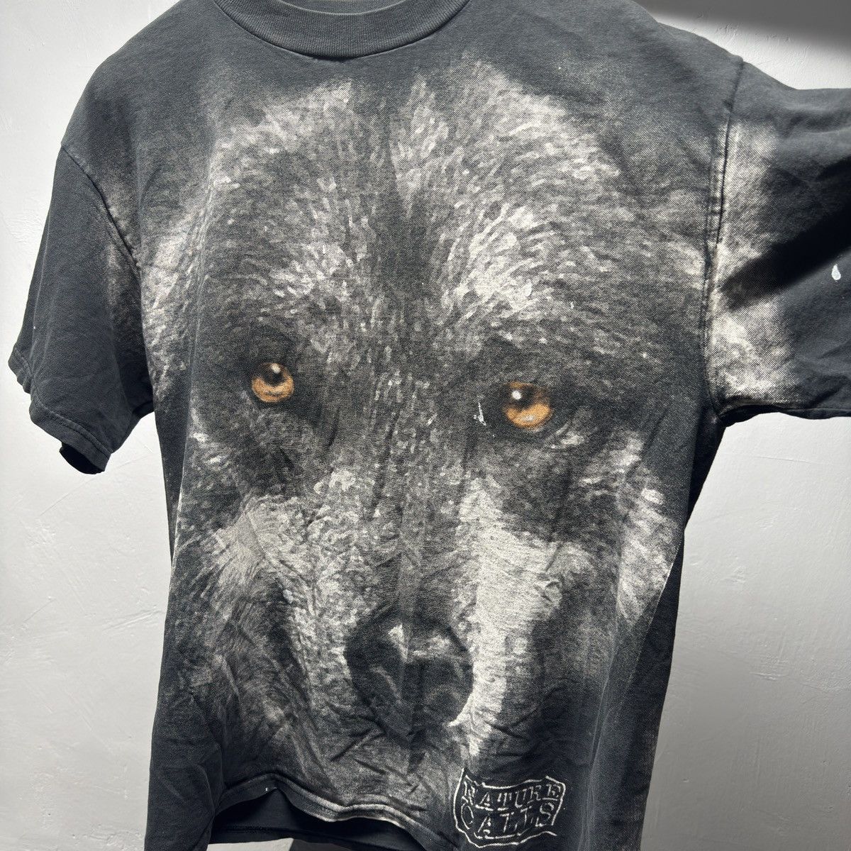 Vintage 90s Thrashed Faded Distressed Wolf Shirt ERD Grunge Chrome Size US L / EU 52-54 / 3 - 4 Thumbnail