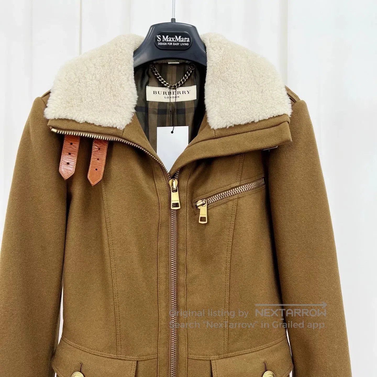 Burberry burberry lambswool collar zip coat. Size S / US 4 / IT 40 - 3 Thumbnail