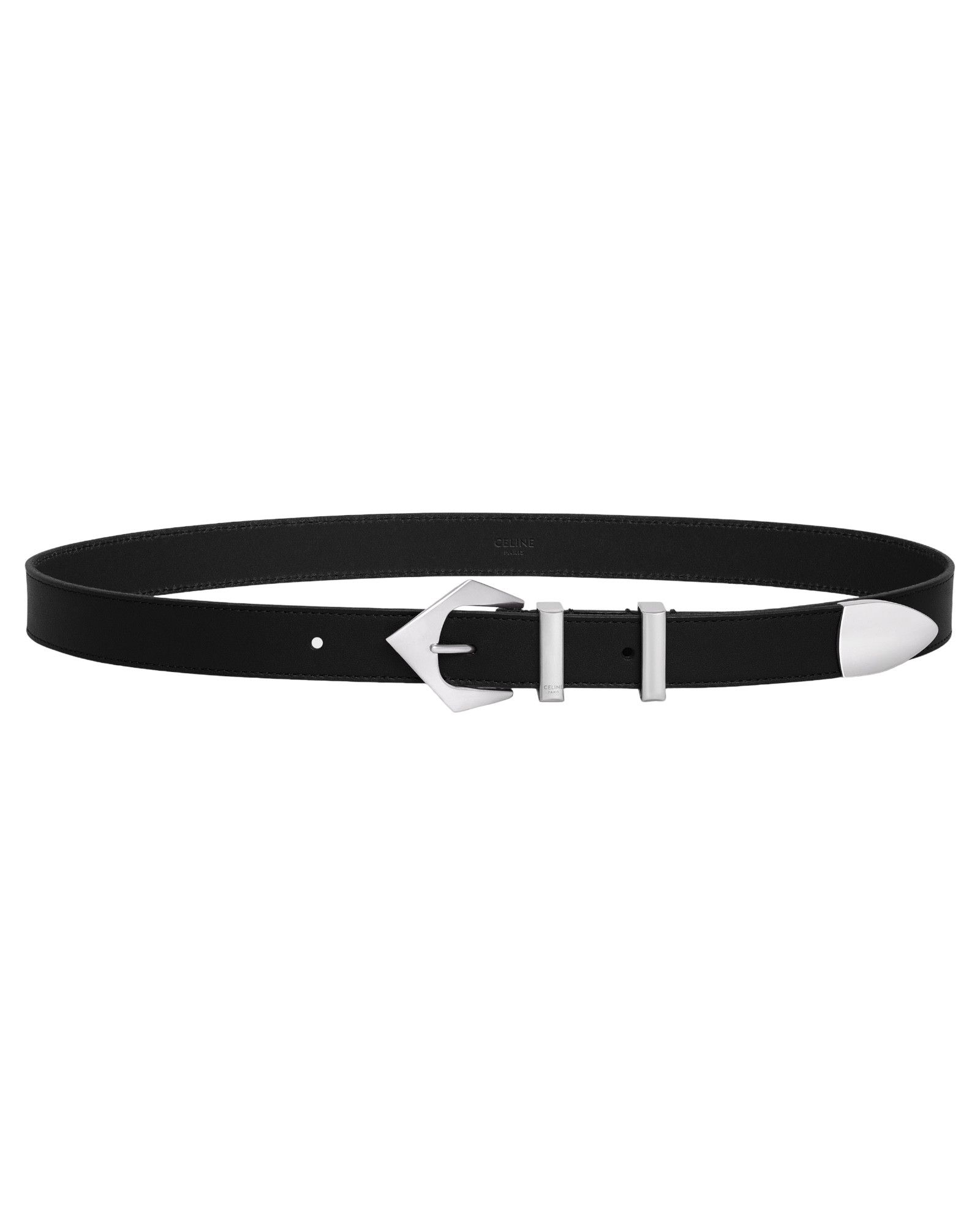 image of 45Bbu3Aci.38Si Medium Celine Spike Belt In Vintage Calfskin in Black, Men's