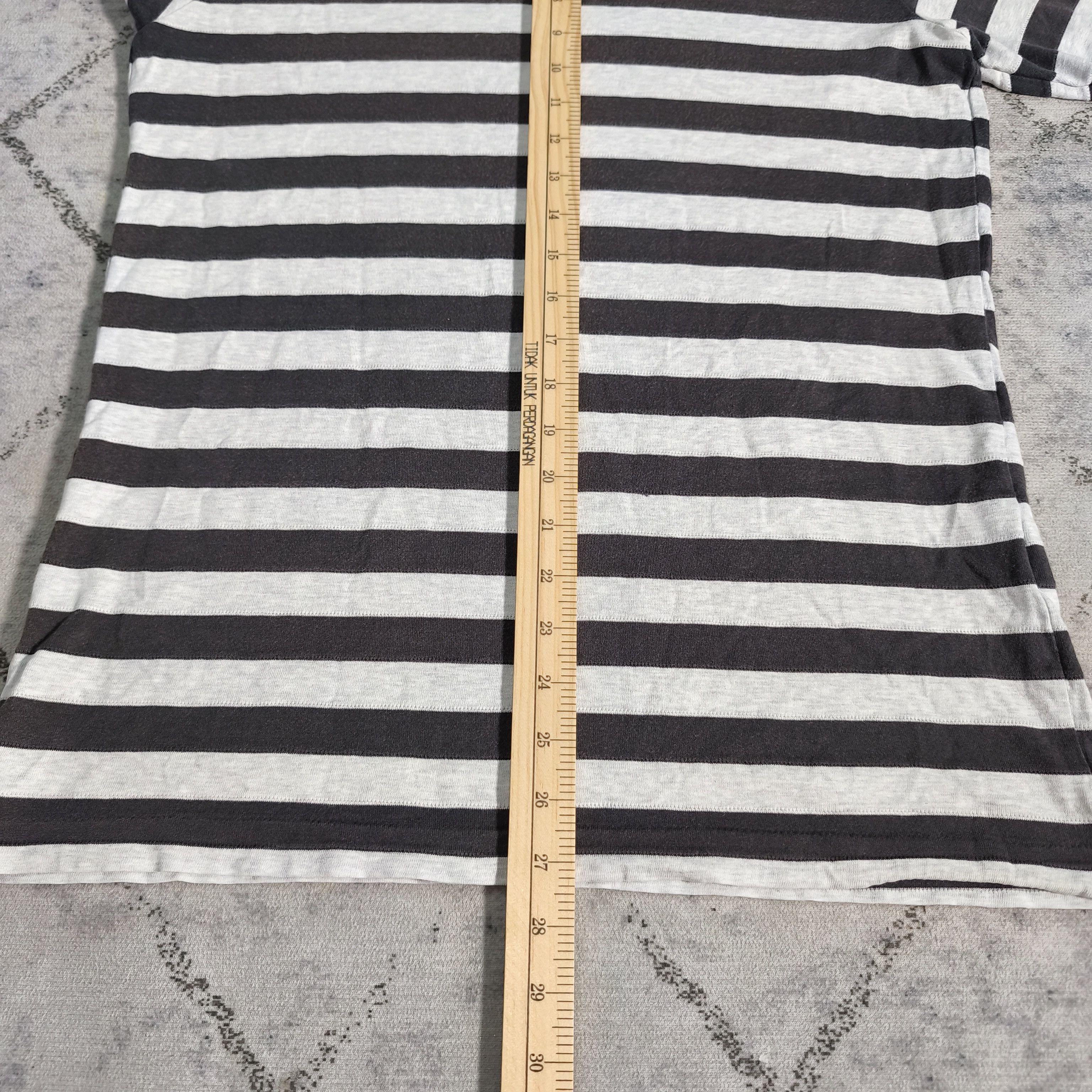 Y's for Men × Yohji Yamamoto Vintage Y's for men Yohji Yamamoto striped stitching Tshirt Size US L / EU 52-54 / 3 - 13 Thumbnail