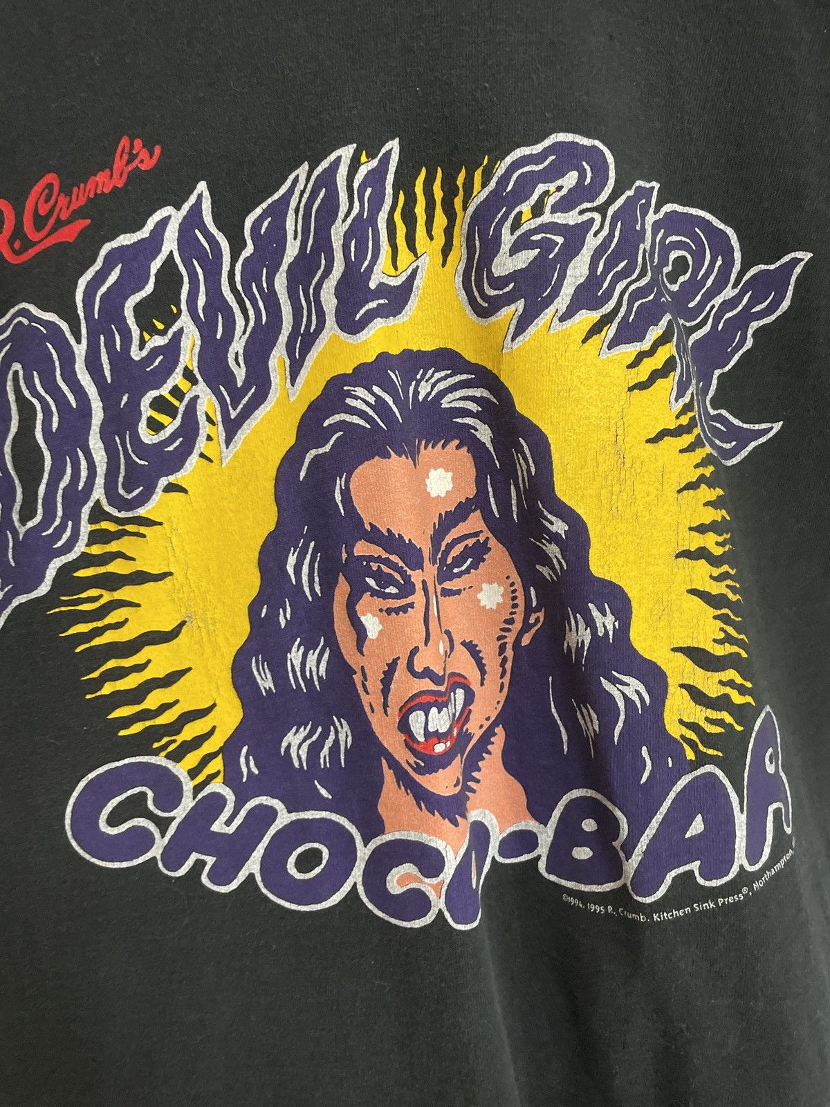 Fruit Of The Loom × Vintage 1994 DEVIL GIRL CHOCO BAR GRAPHIC SHIRT Size US L / EU 52-54 / 3 - 3 Thumbnail