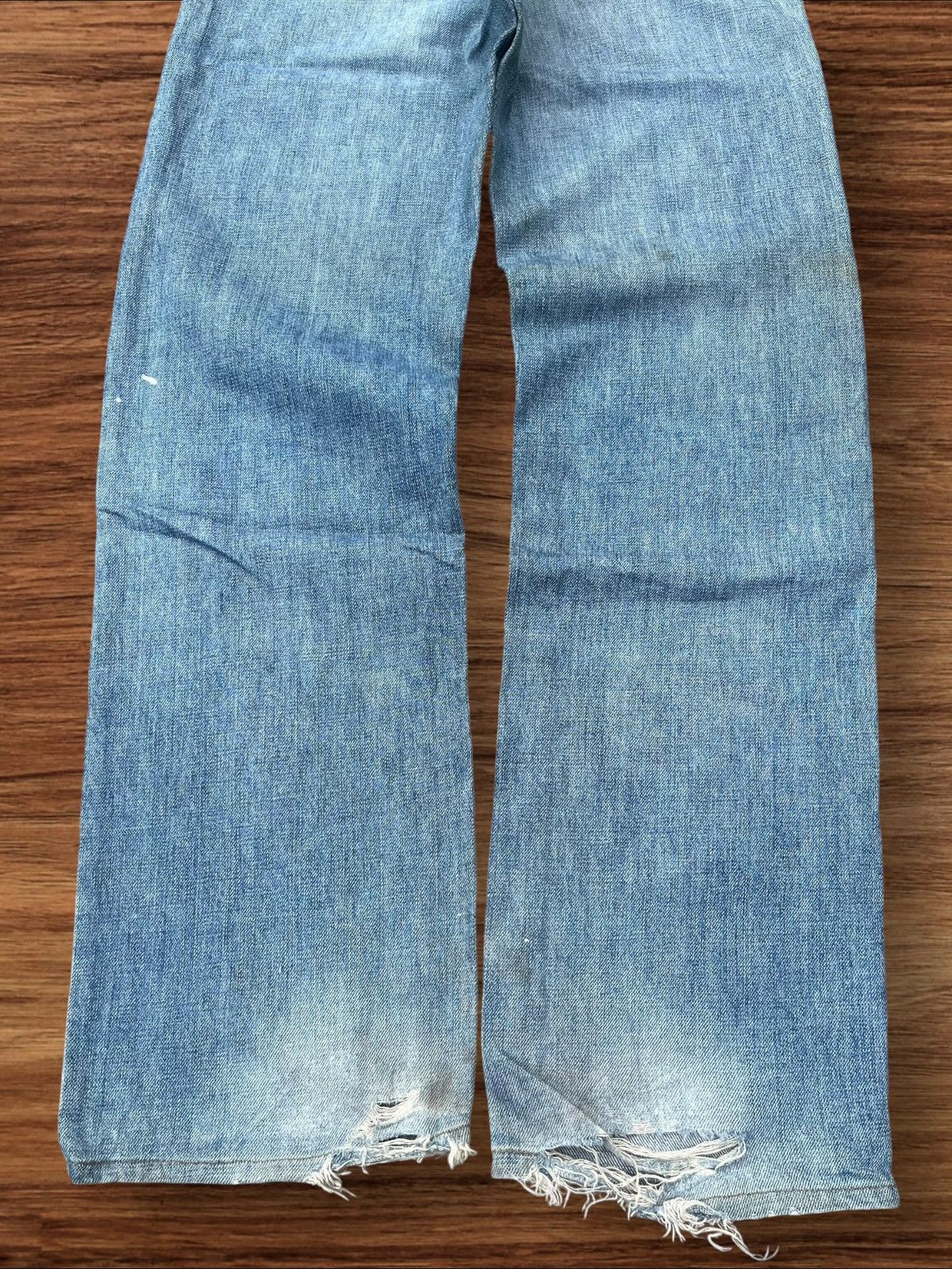 Edwin × Japanese Brand Vintage Japanese Brand Blue Washed Distressed Straight Jeans Size US 28 / EU 44 - 6 Thumbnail