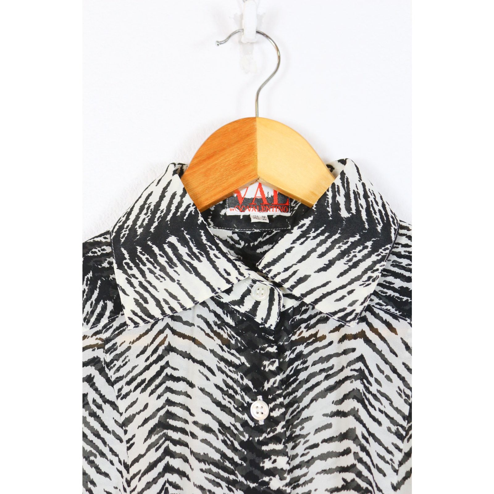 Valentino VAL by Valentino Zebra Printed Shirt Blouse IT 38 Size XS / US 0-2 / IT 36-38 - 3 Thumbnail