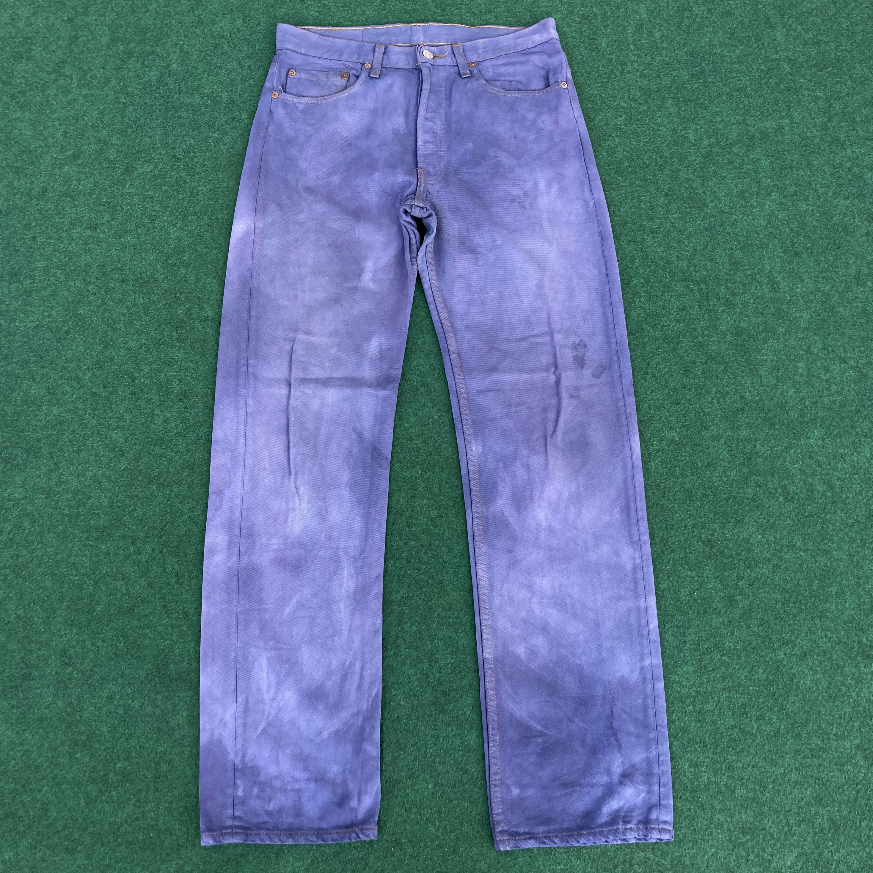 Levi's Size 31x32 Vtg 90’s Levis 501 Tie dye Denim Jeans Size US 31 - 1 Thumbnail