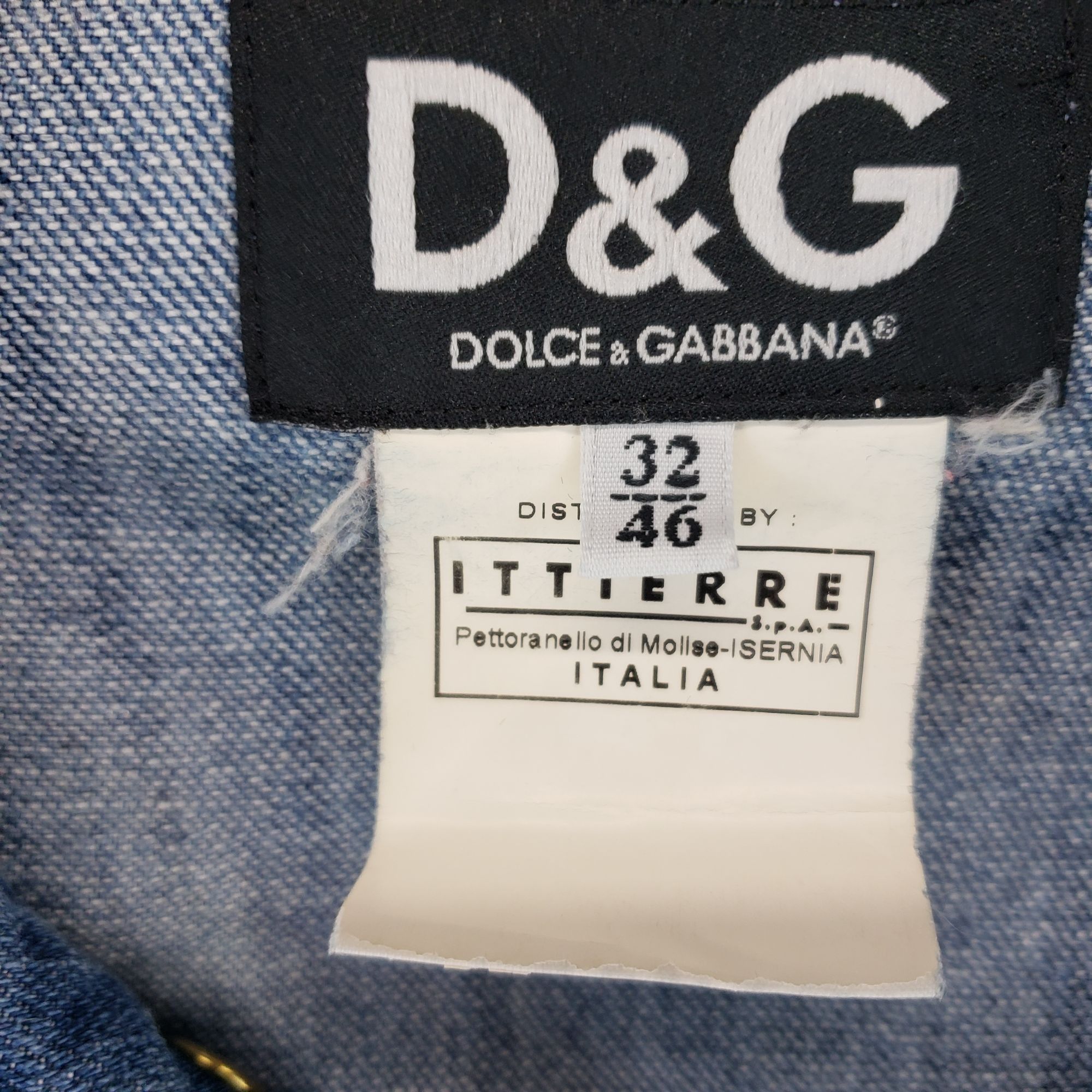 Dolce & Gabbana Vintage It D&G Dolce & Gabbana Women’s Denim Jacket 46/US10 Size L / US 10 / IT 46 - 9 Thumbnail