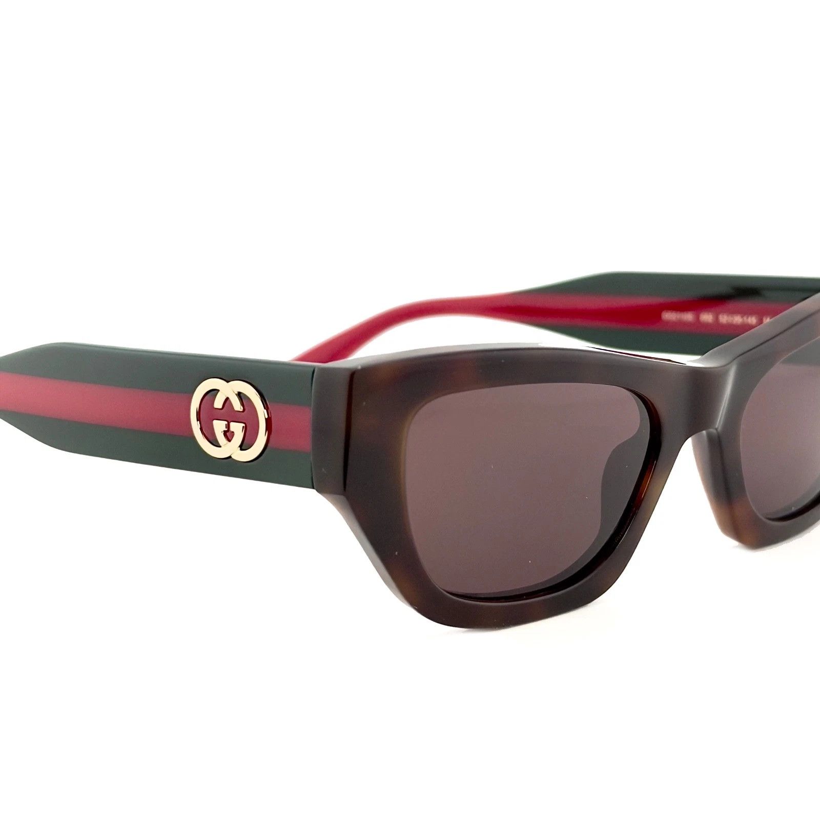 Gucci GUCCI Gg2116S 2116 Brown Green Web Classic Sunglasses 002 Size ONE SIZE - 9 Thumbnail