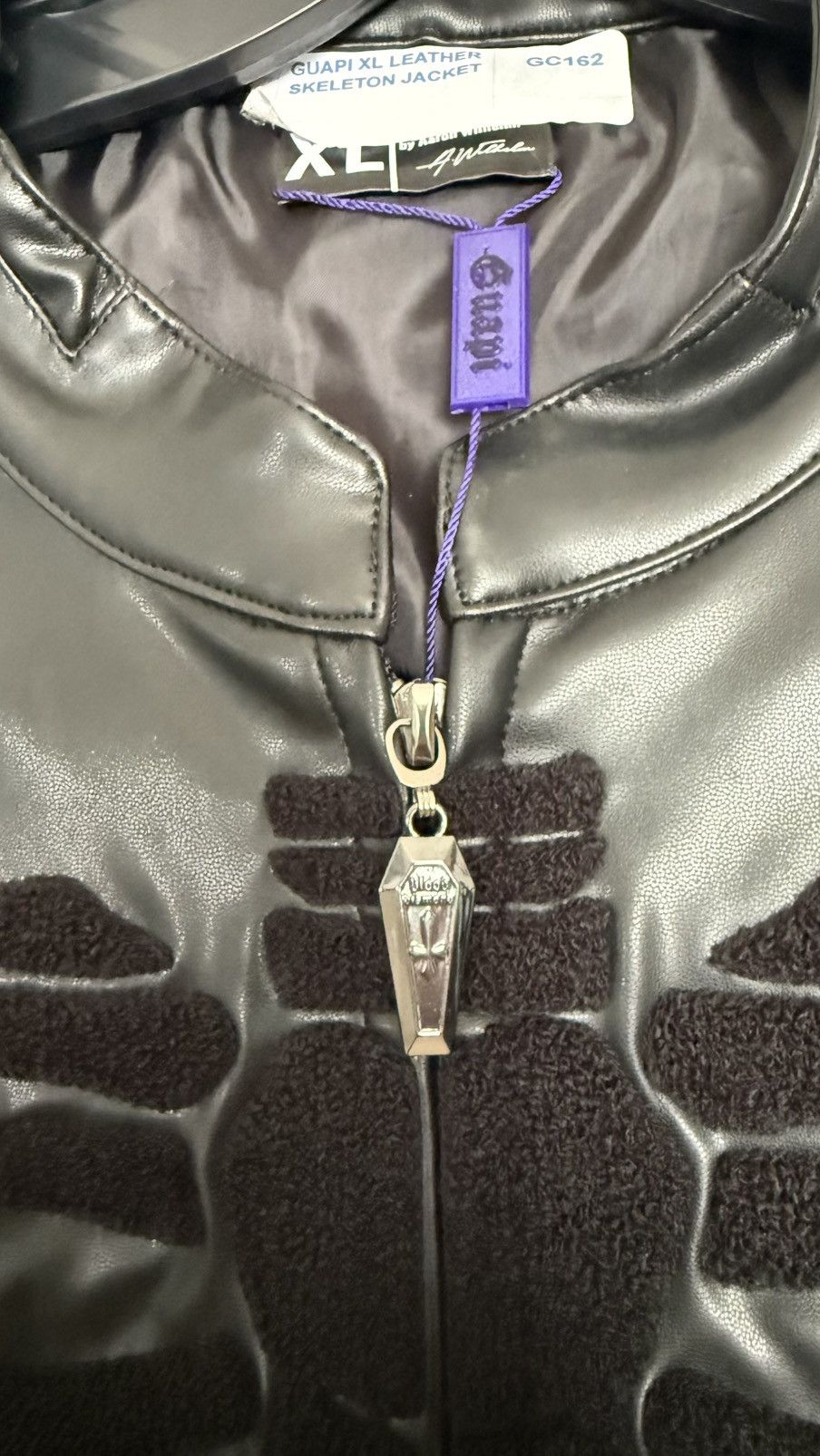GUAPI Guapi Skeleton Jacket, XL Limited Edition 1/100, PU Leather Size US XL / EU 56 / 4 - 3 Thumbnail