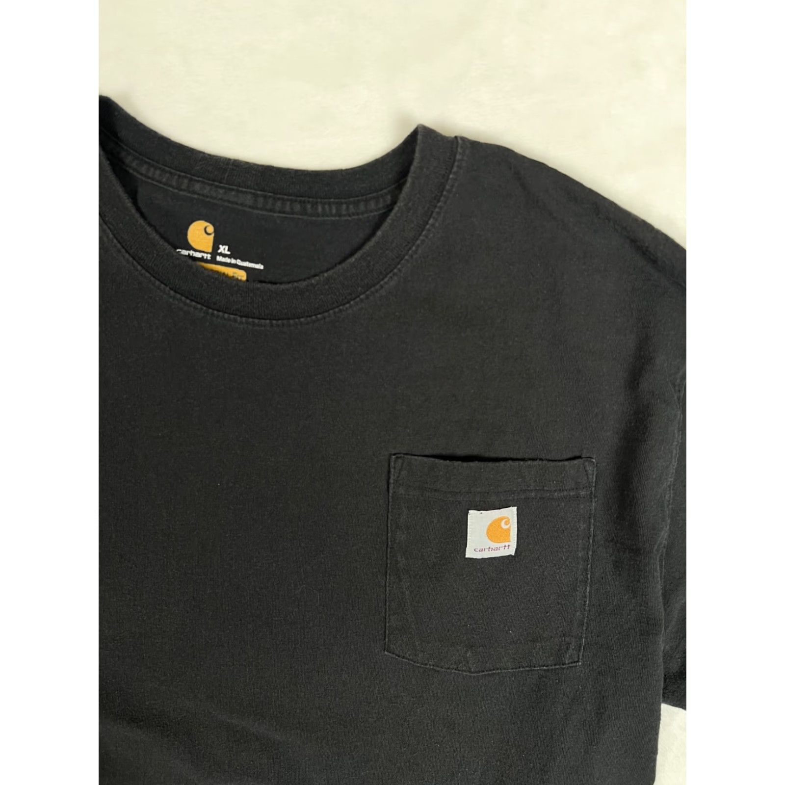 Carhartt VINTAGE Carhartt Black Pocket Tee T-Shirt XL Regular Crew Neck Short Sleeve Men 90s Grunge K87 Size US XL / EU 56 / 4 - 3 Thumbnail