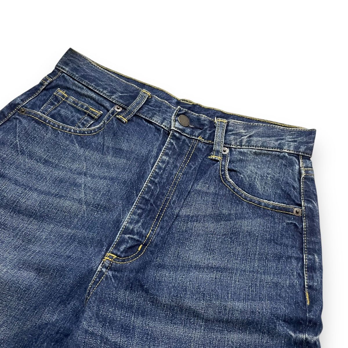 Japanese Brand ORIGINAL JAPANES GU DENIM LOOSE STRAIGHTCUT (28×39) Size US 28 / EU 44 - 3 Thumbnail