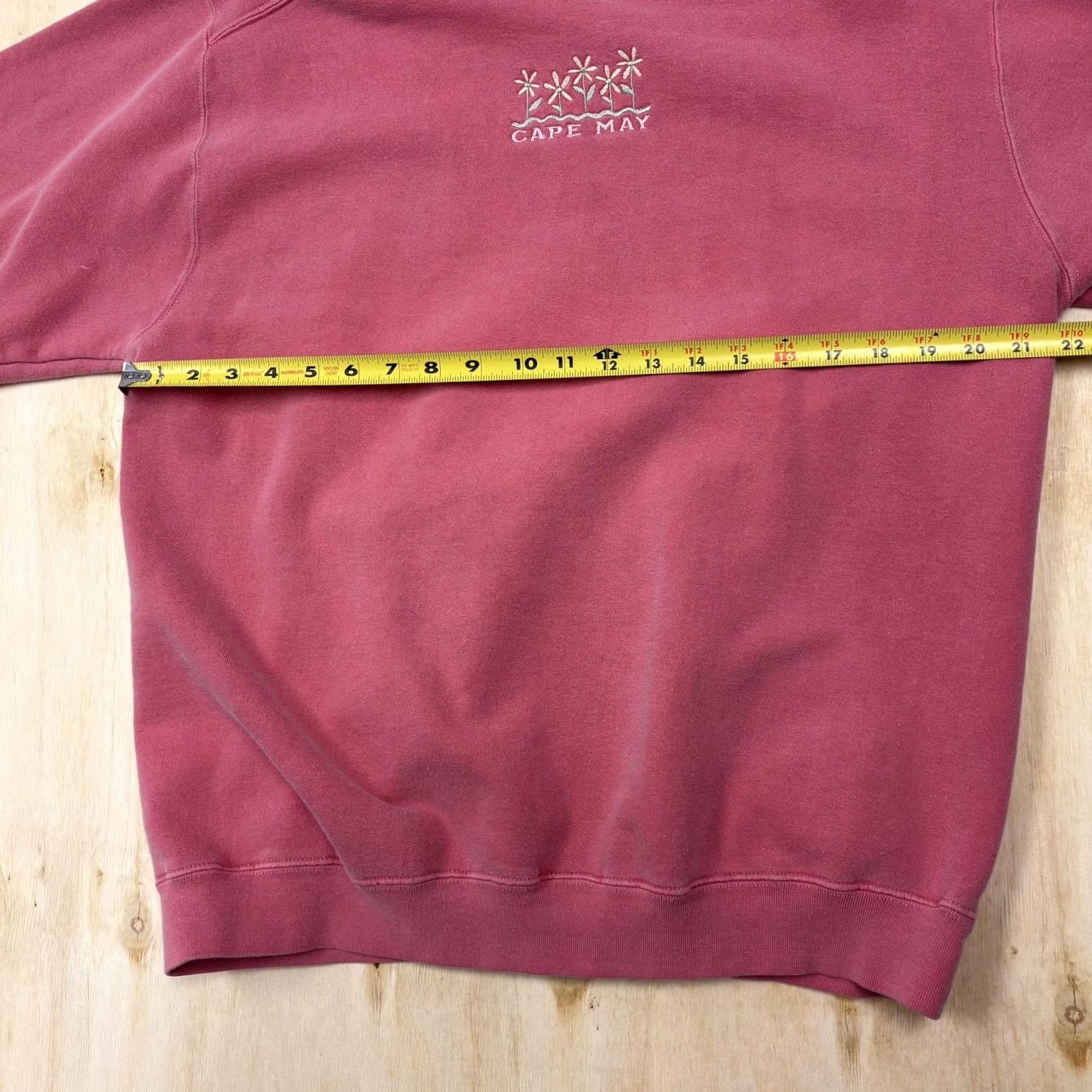 Pinko Authentic Pigment Sweatshirt Mens M Pink Beach Cape May Floral Graphic Print Crew Neck Pullover Embroidered Logo Fleece Size US M / EU 48-50 / 2 - 7 Thumbnail
