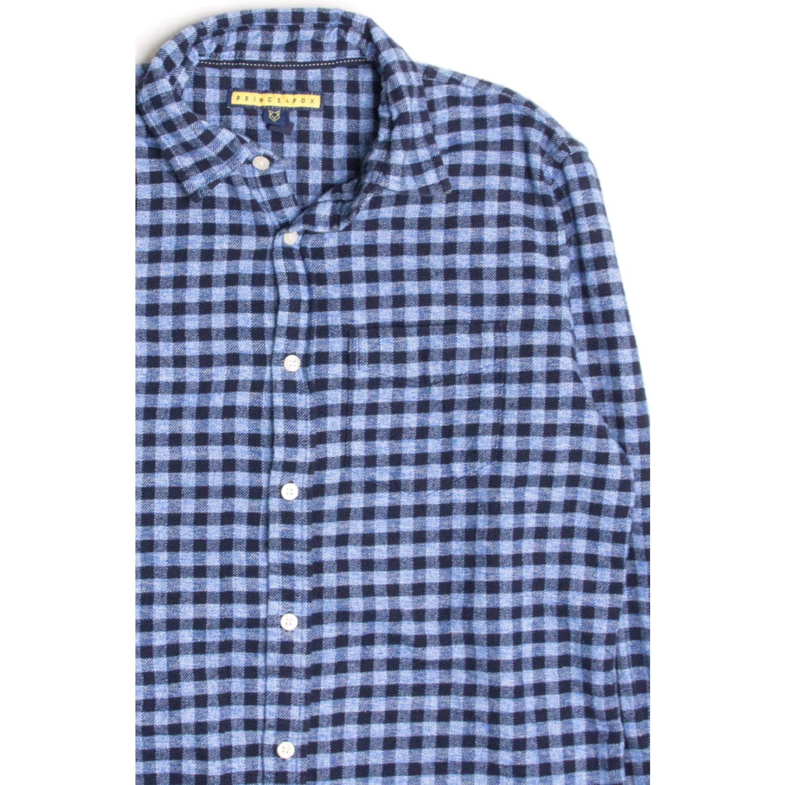 Prince VINTAGE Prince & Fox Blue Gingham Flannel Shirt Medium Size US M / EU 48-50 / 2 - 2 Thumbnail