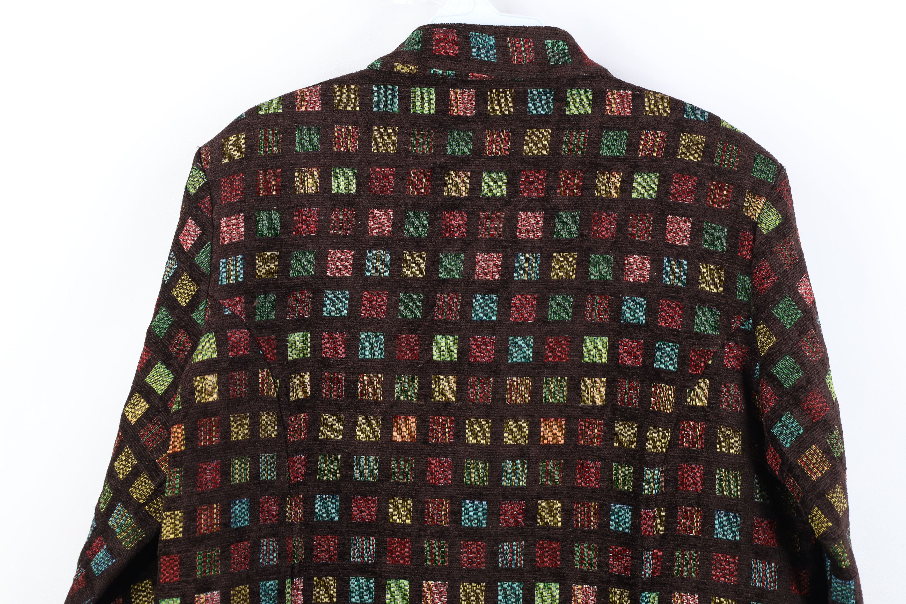 Vintage Vintage 90s Streetwear Checkered Evening Blazer Jacket Coat Size L / US 10 / IT 46 - 11 Thumbnail