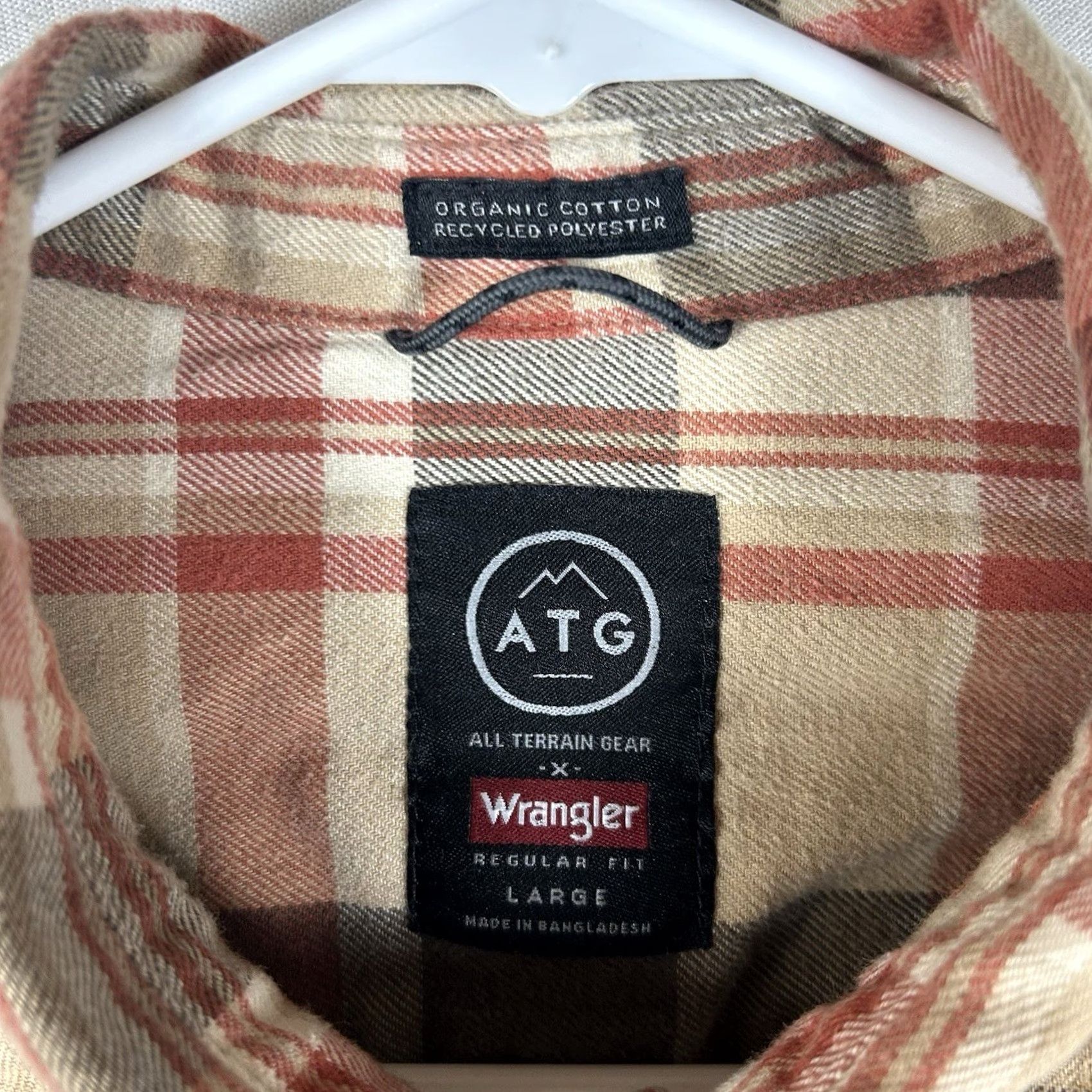 Wrangler Wrangler Button-Up Shirt Mens L Brown Plaid Long Sleeve Elbow Patch Carded Collared All Seasons Heritage Button Up Size US L / EU 52-54 / 3 - 3 Thumbnail