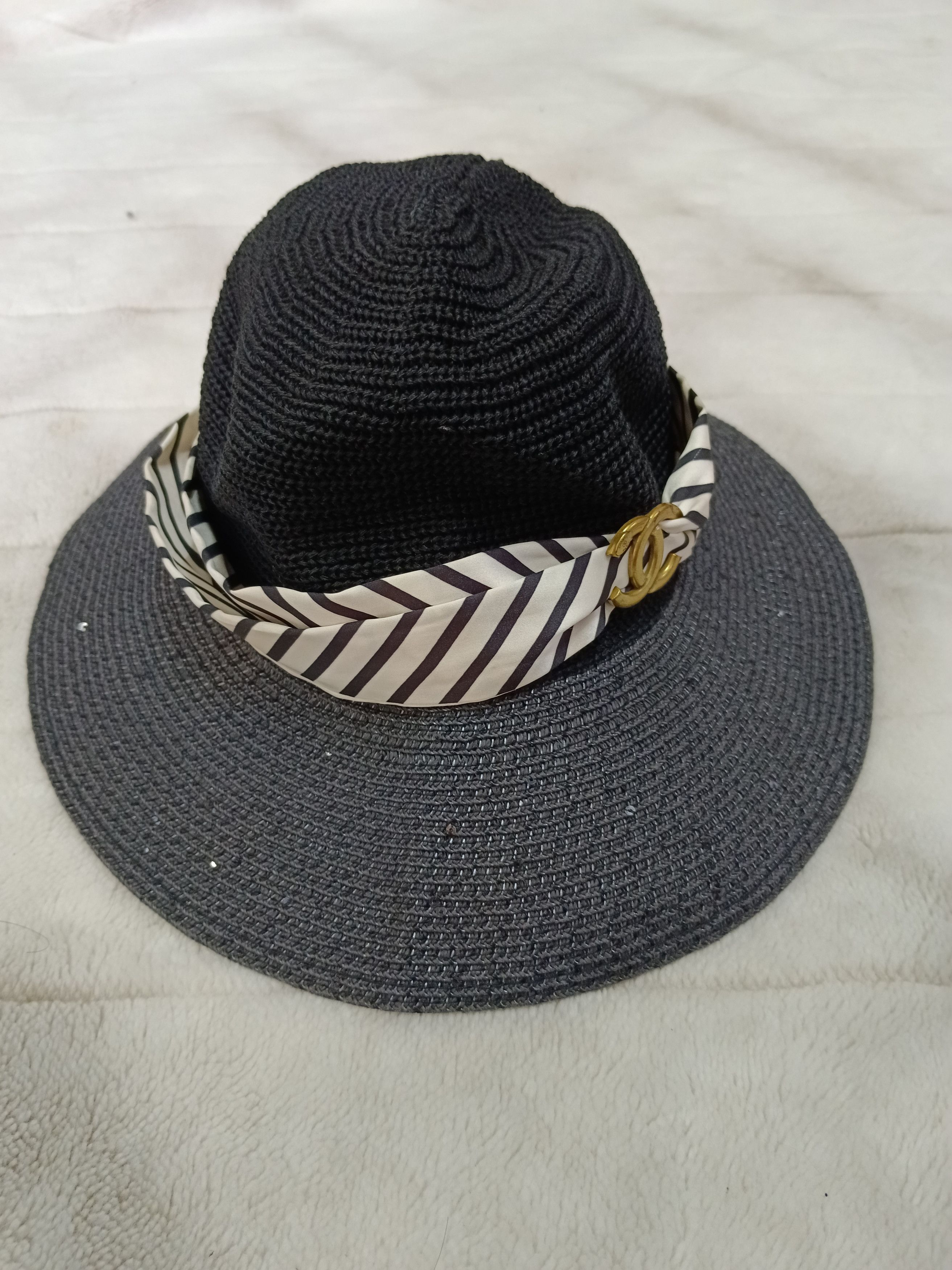 Chanel Chanel Authentic Wide-Brim Straw Hat(SIZE 56cm) Size ONE SIZE - 3 Thumbnail