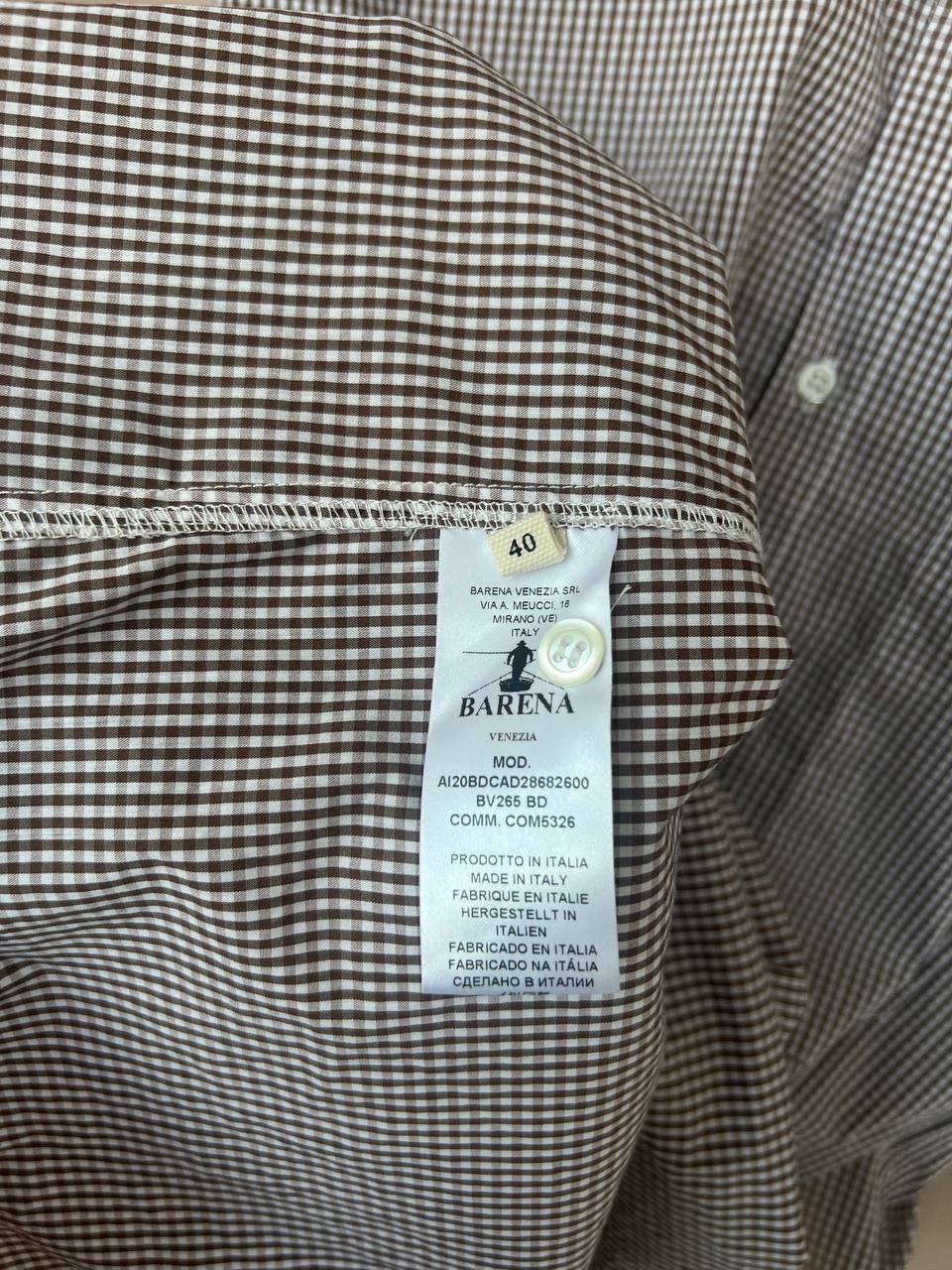 Barena Venezia Barena Venezia Checked Half Button Shirt Mens Size 40 M/L Size US L / EU 52-54 / 3 - 12 Thumbnail