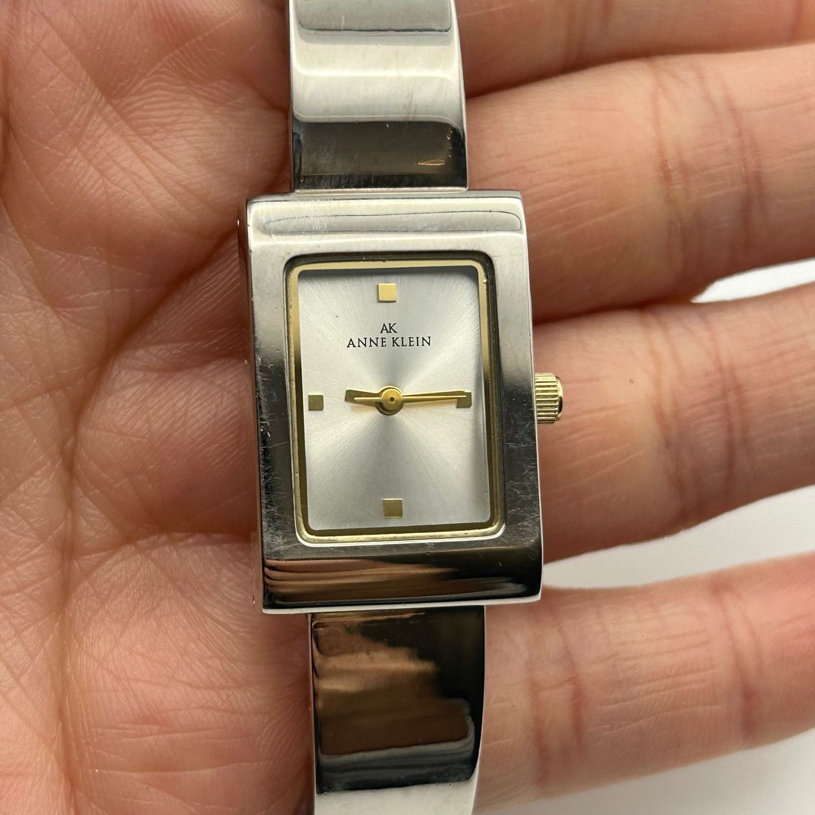 Anne Klein Anne Klein Two-tone Rectangular Stainless Steel Watch Size ONE SIZE - 7 Thumbnail