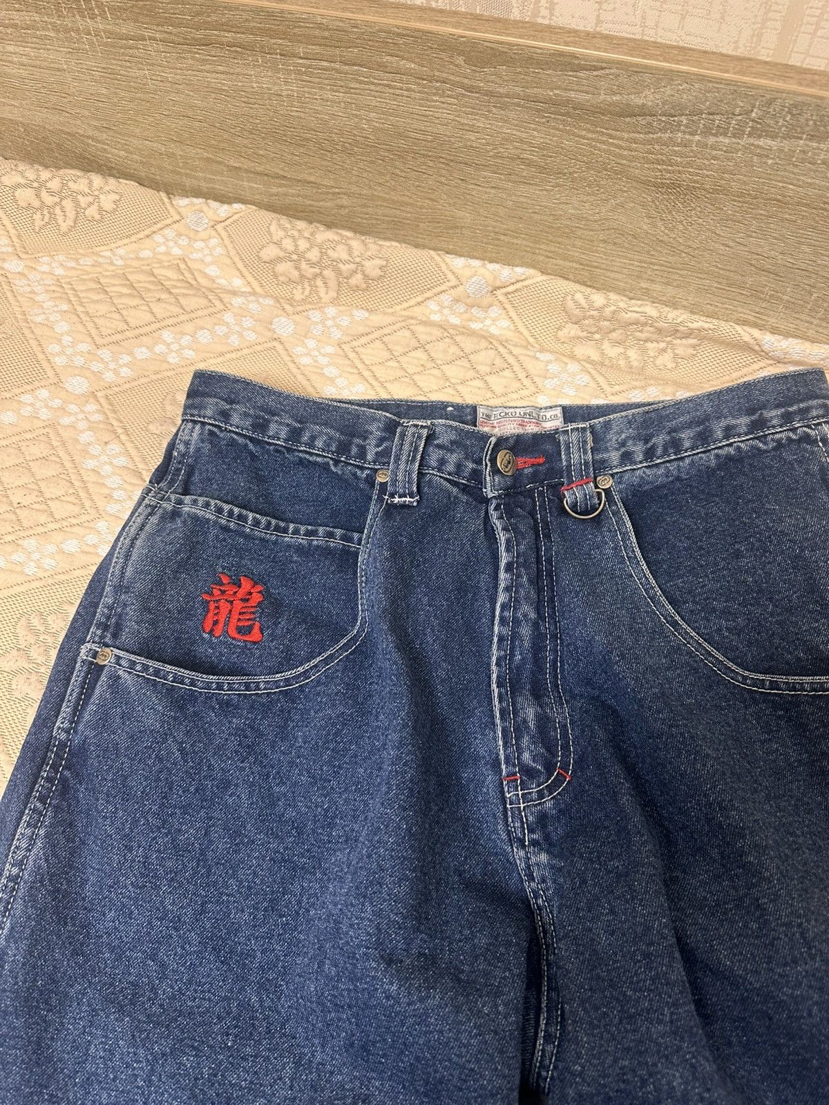 Ecko Unltd. 🔥 ECKO Unltd. CRAZY BAGGY SHORTS RAP Big Logo Denim Jnco Y2K Size US 34 / EU 50 - 5 Thumbnail