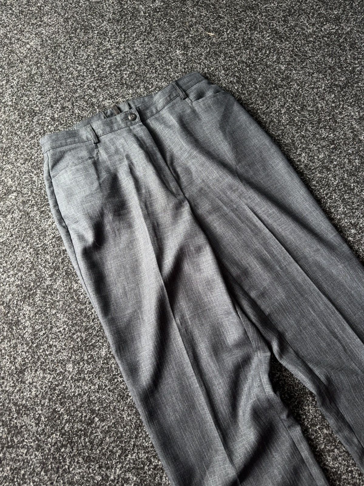 Designer Japanese Minimalist Wool Trousers Issey Miyake Style Size 28" / US 6 / IT 42 - 4 Thumbnail