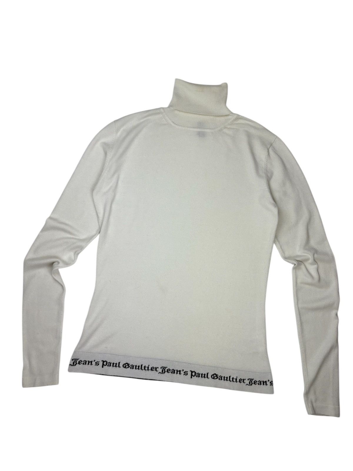 Jean Paul Gaultier JEAN PAUL GAULTIER WHITE TURTLENECK JPG LOGO AVANT GARDE XL Size XL / US 12-14 / IT 48-50 - 1 Thumbnail