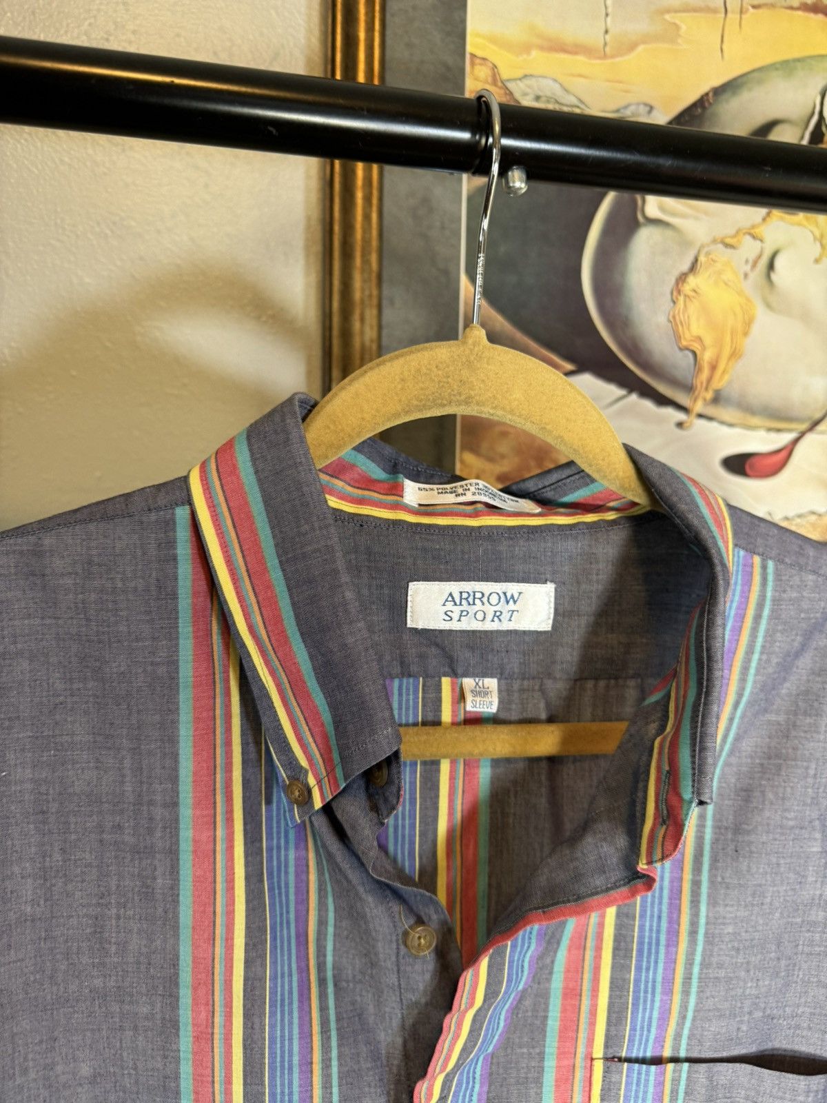Vintage Vintage striped button up shirt Size US XL / EU 56 / 4 - 4 Thumbnail