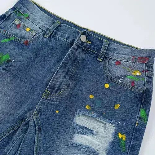 Jean VIBE paint flare damaged ripped jeans Size US 28 / EU 44 - 4 Thumbnail