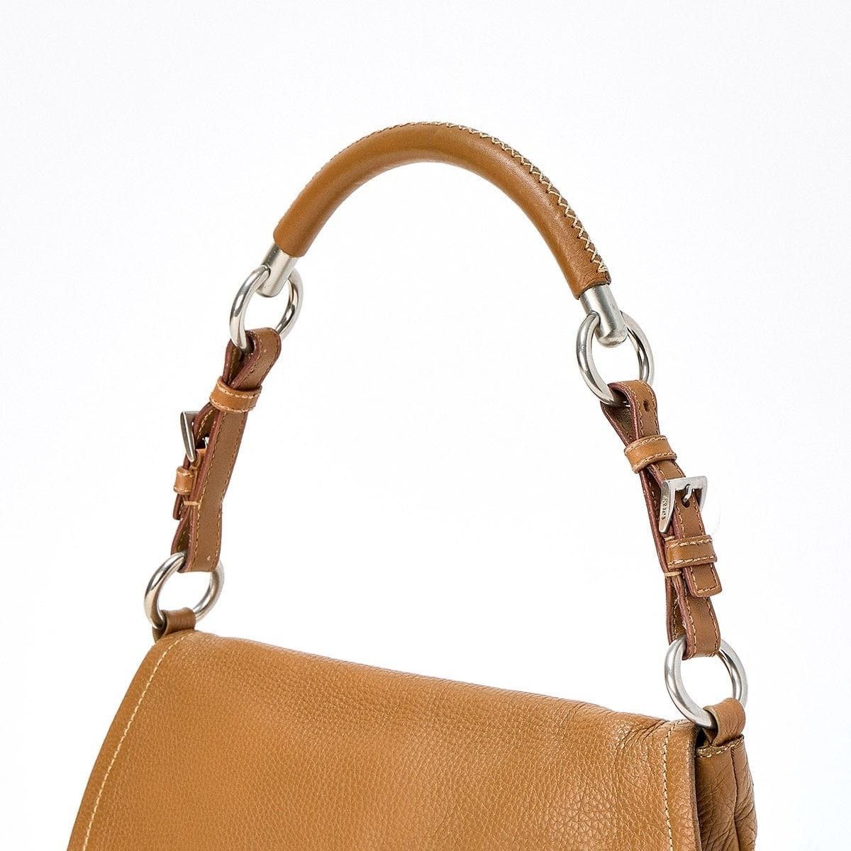 Prada Prada Leather Triangle Shoulder Bag Brown Size ONE SIZE - 6 Thumbnail