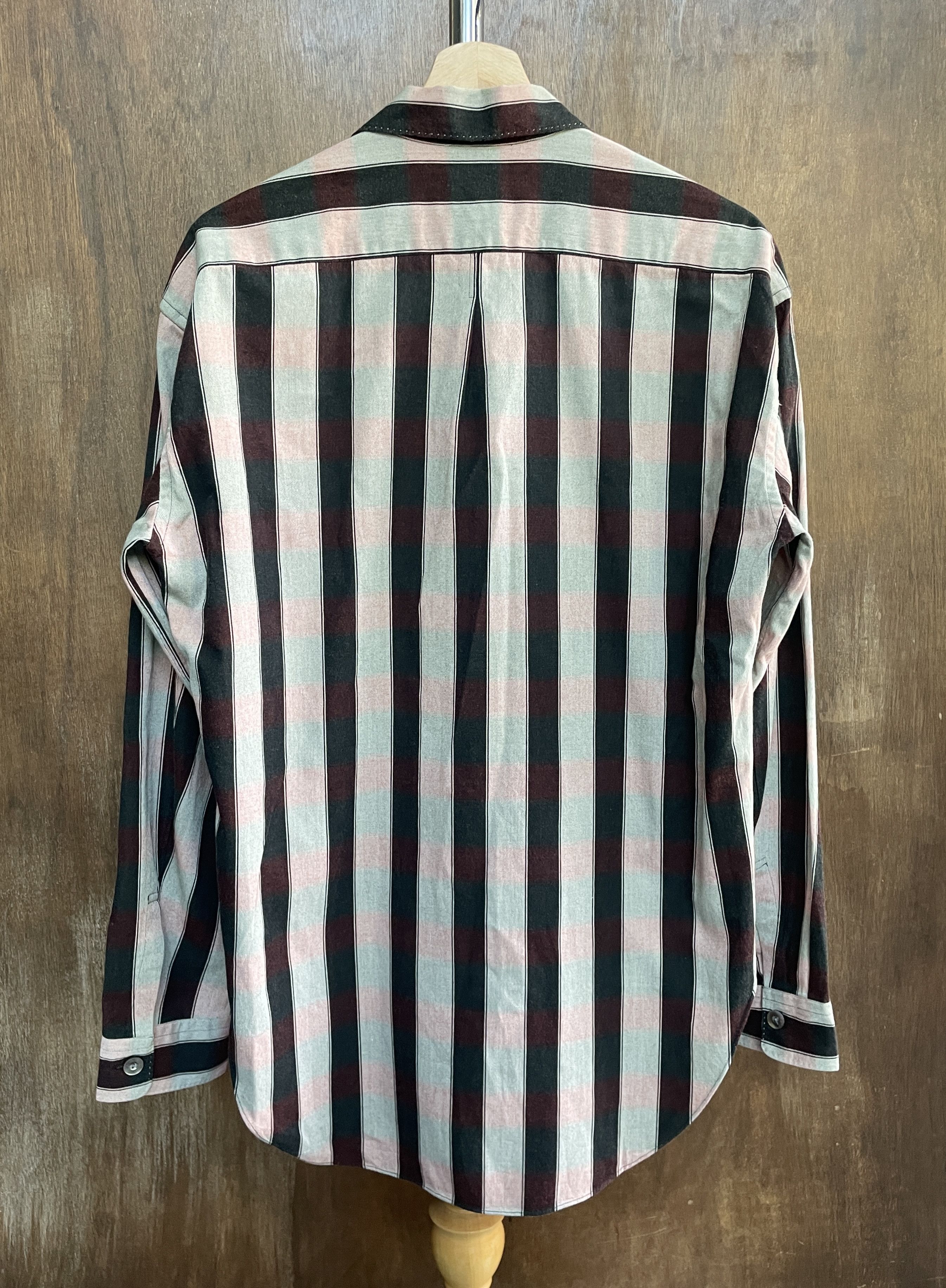 Yohji Yamamoto Yohji Yamamoto Double Pockets Stripped Rayon Shirt Size US XS / EU 42 / 0 - 3 Thumbnail