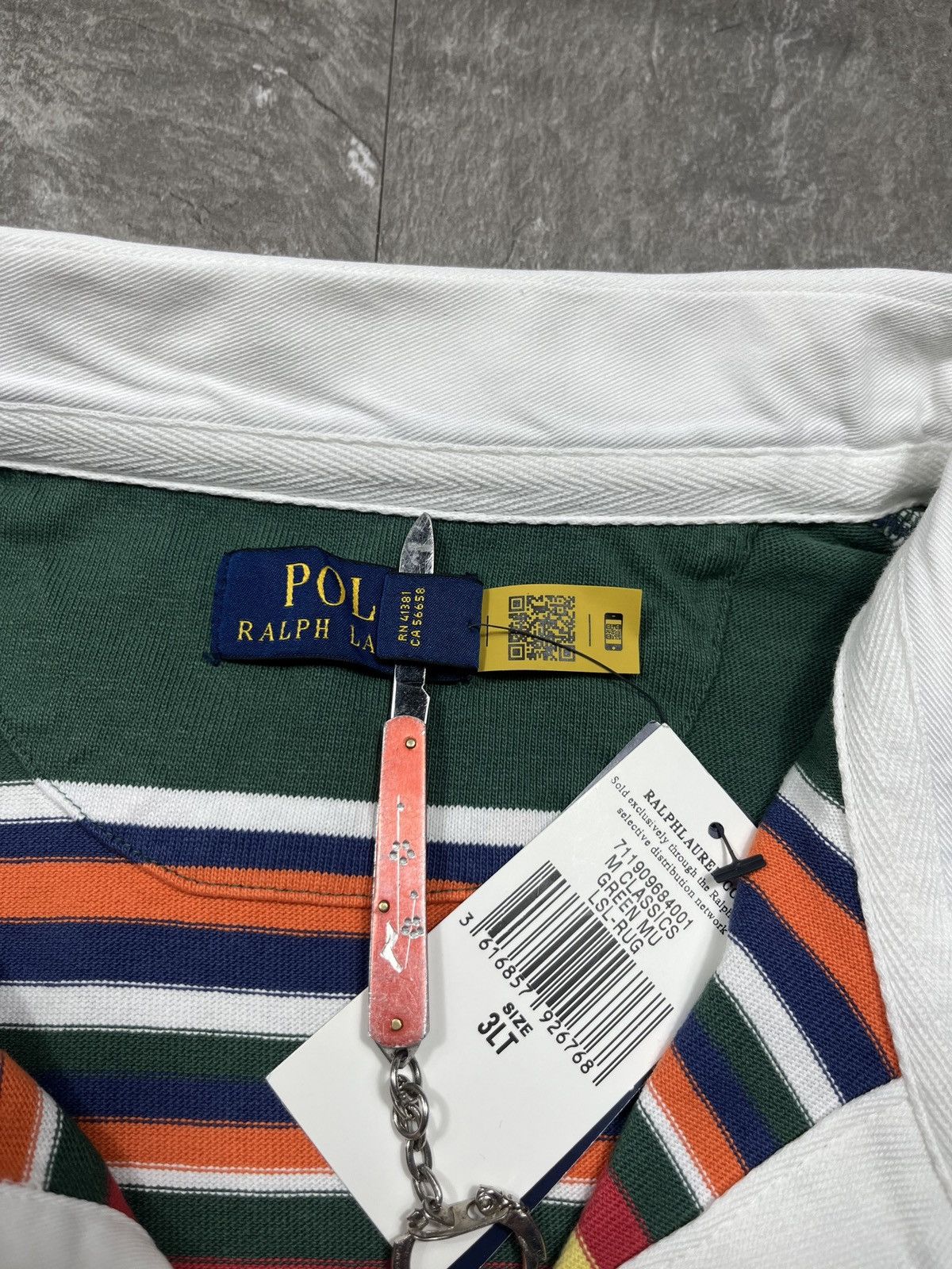 Polo Ralph Lauren Polo Ralph Lauren Multi-Color Striped Long Sleeve Rugby XXXL Size US XXL / EU 58 / 5 - 16 Thumbnail