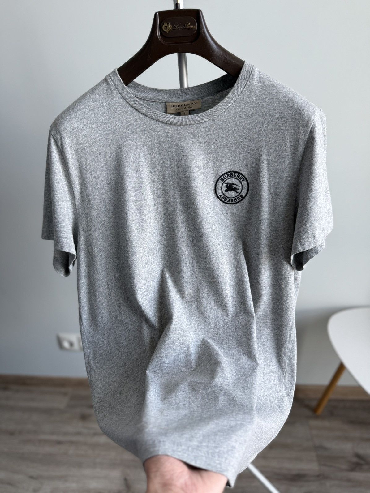 Burberry Burberry London England Grey Cotton T-Shirt Logo Patch Size US L / EU 52-54 / 3 - 2 Thumbnail