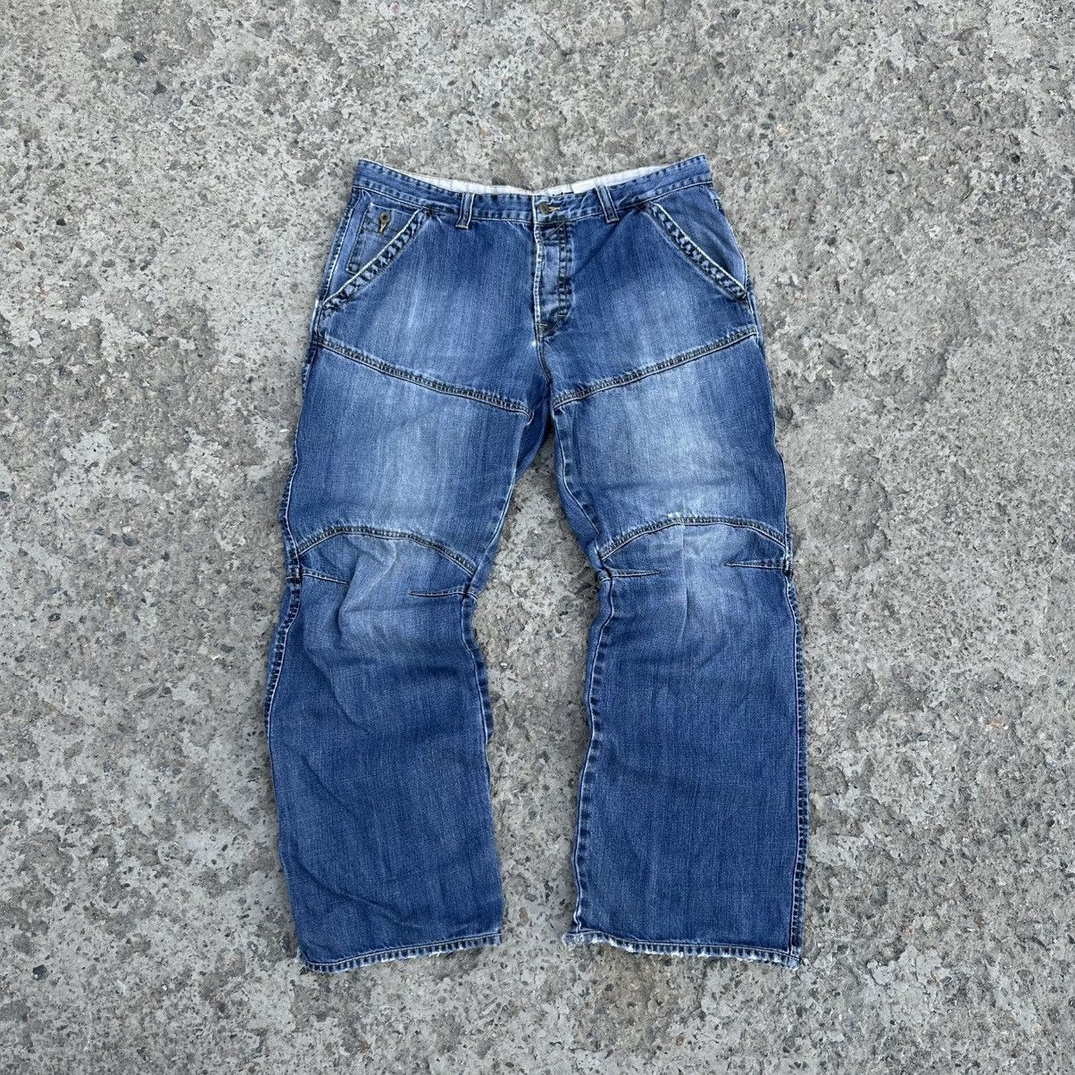 If Six Was Nine Vintage Japanese Style Double Knee Jeasn Size 38 Y2K 00s Size US 38 / EU 54 - 1 Thumbnail