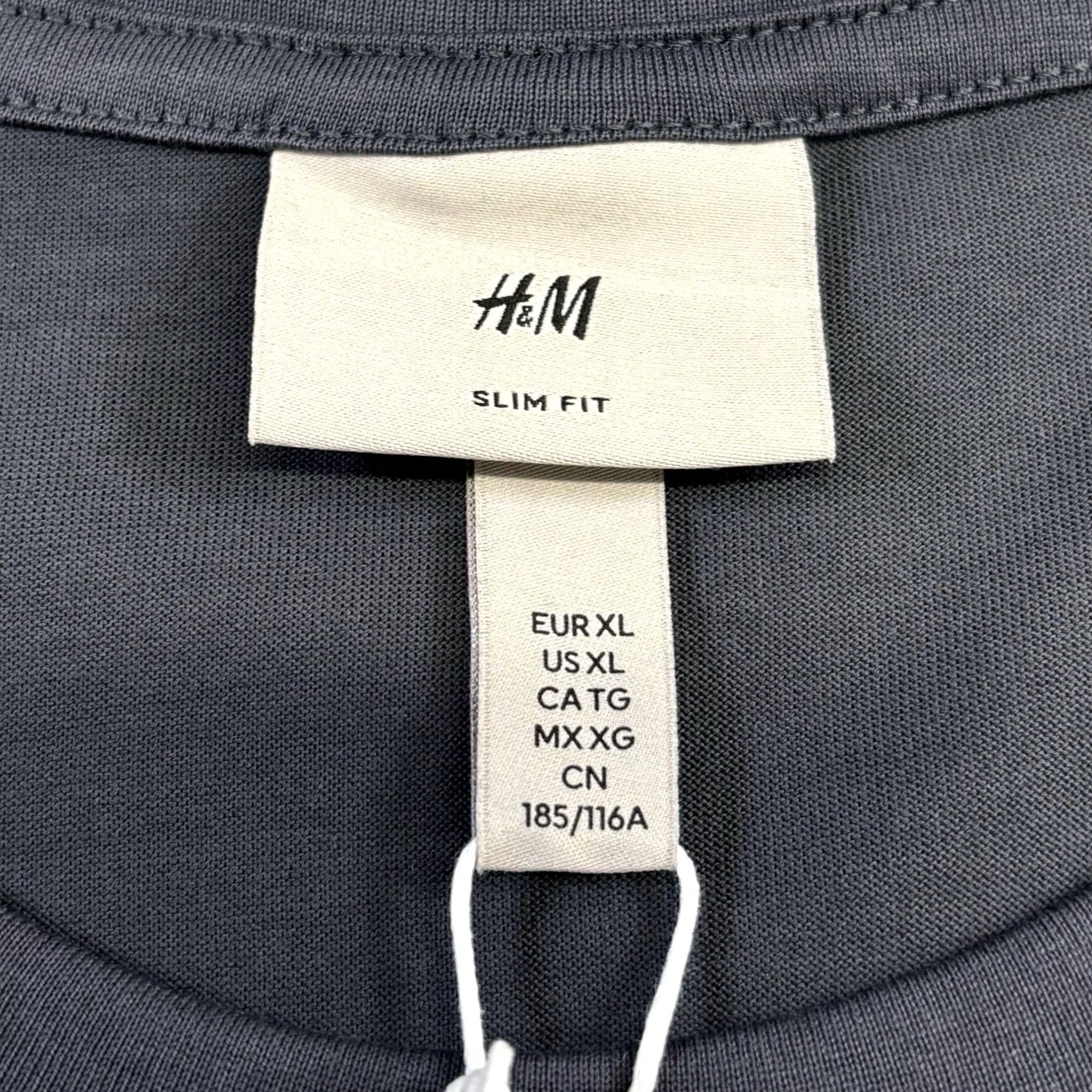 H&M H&M Slim Fit T Shirt XL Mens Grey New With Tags Premium Cotton Summer BNWT Size US XL / EU 56 / 4 - 4 Thumbnail