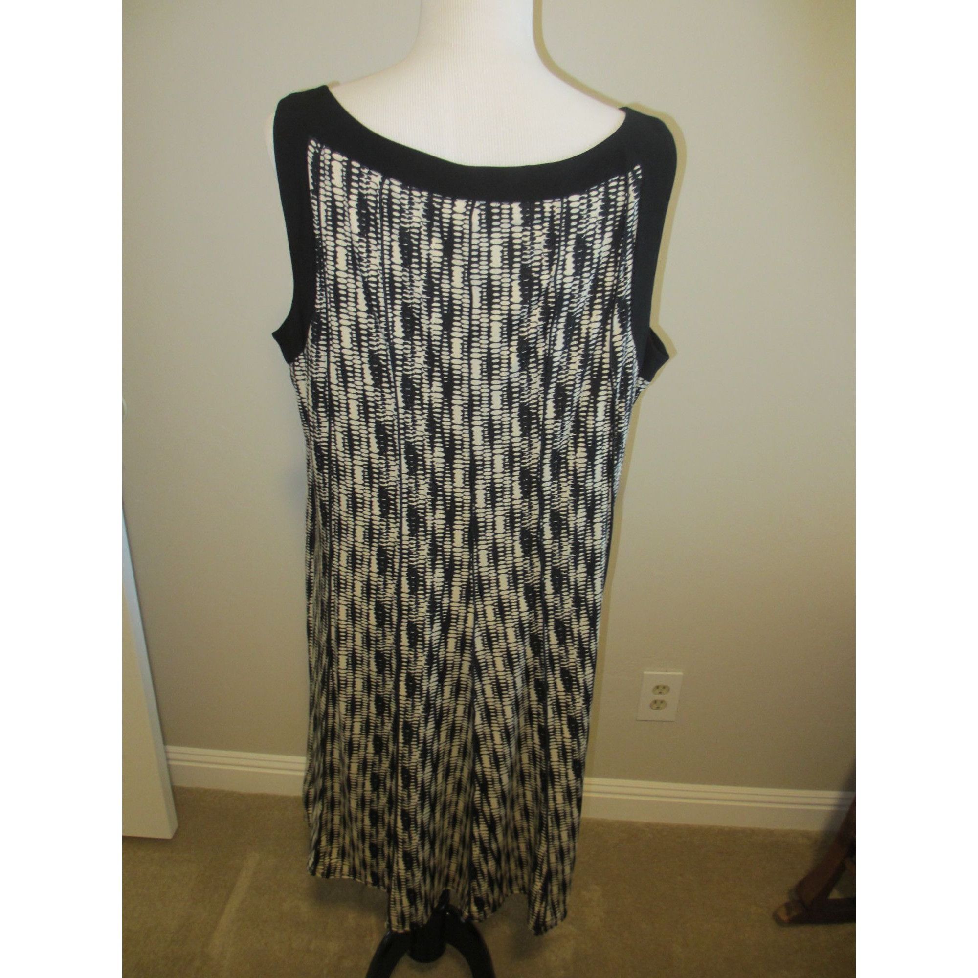 Other Black & White Sleeveless Maxi Dress By Perceptions New York Size XXL / US 16-18 / IT 52-54 - 3 Thumbnail
