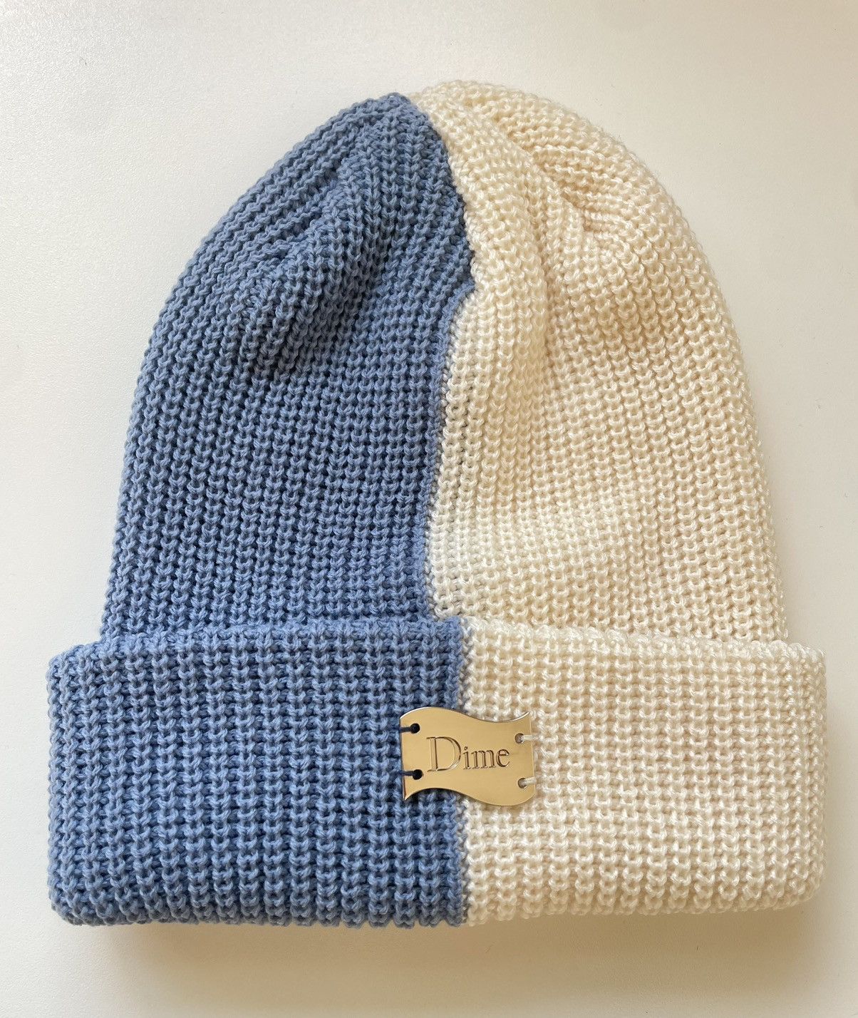 Dime Dime Split Beanie Blue/Beige Size ONE SIZE - 1 Thumbnail