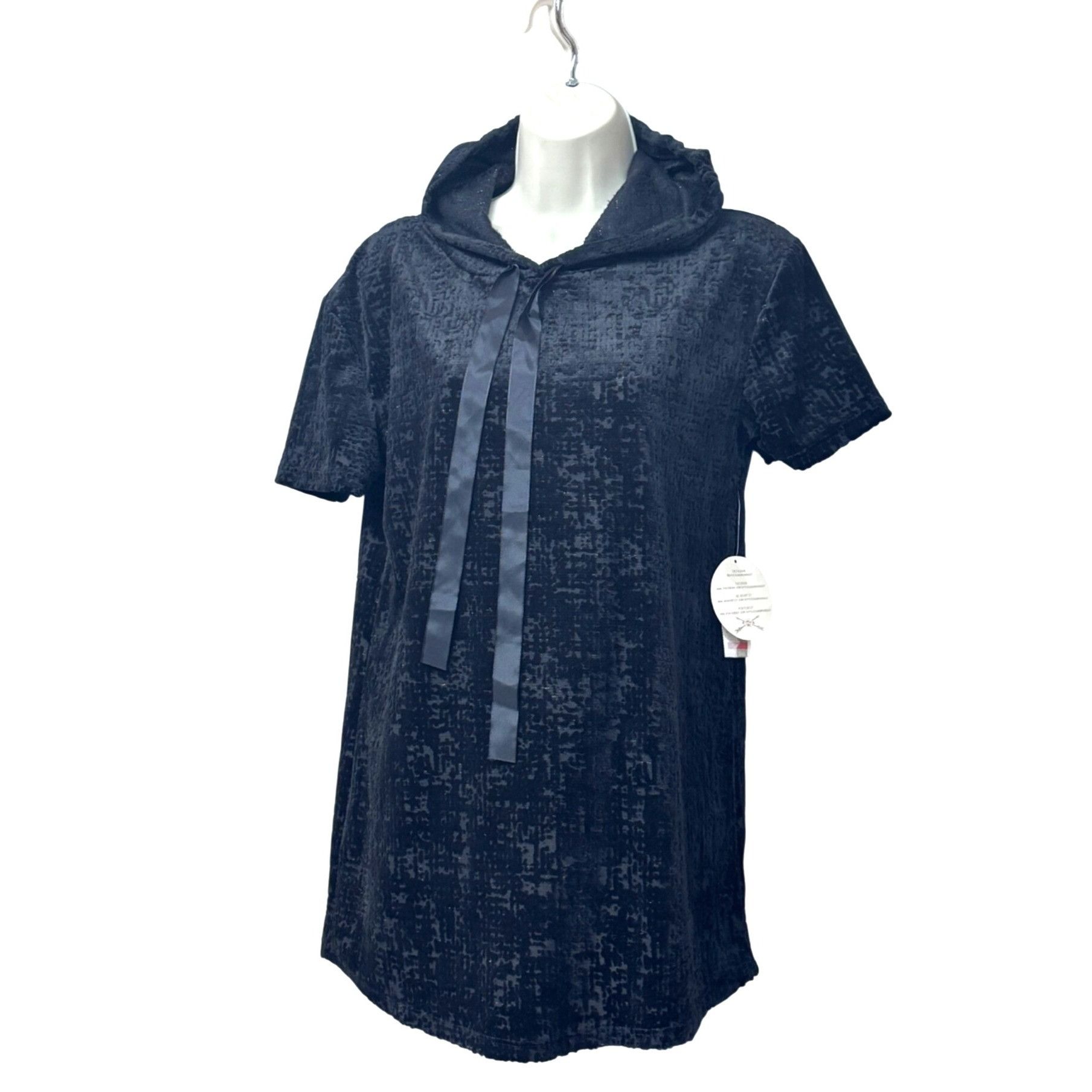 Other Gypsies & Moondust Juniors' Burnout Velvet Hooded Tunic, Bl Size XS / US 0-2 / IT 36-38 - 1 Thumbnail