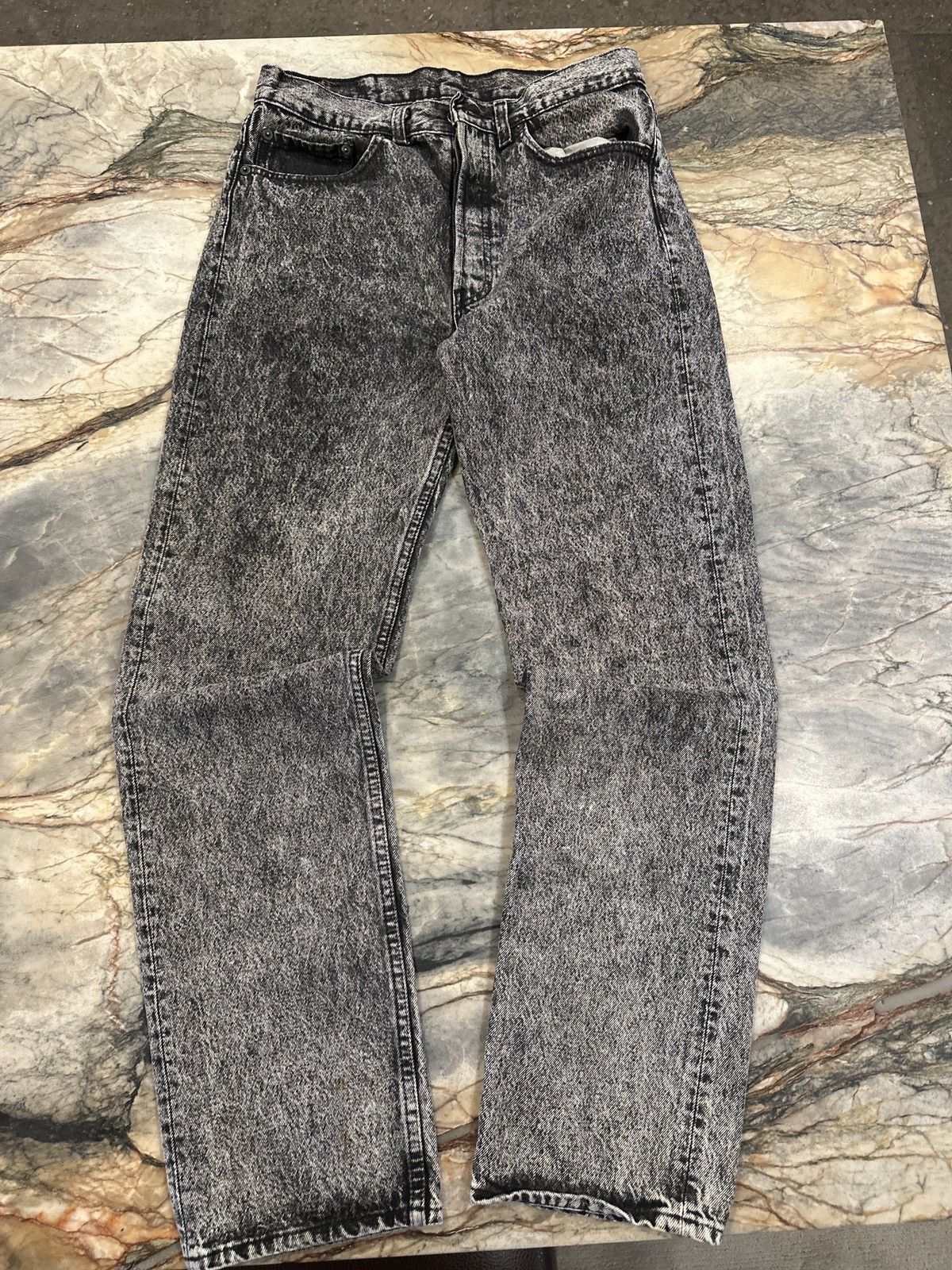 Levi's Black faded Levis 501 Size US 31 - 1 Thumbnail