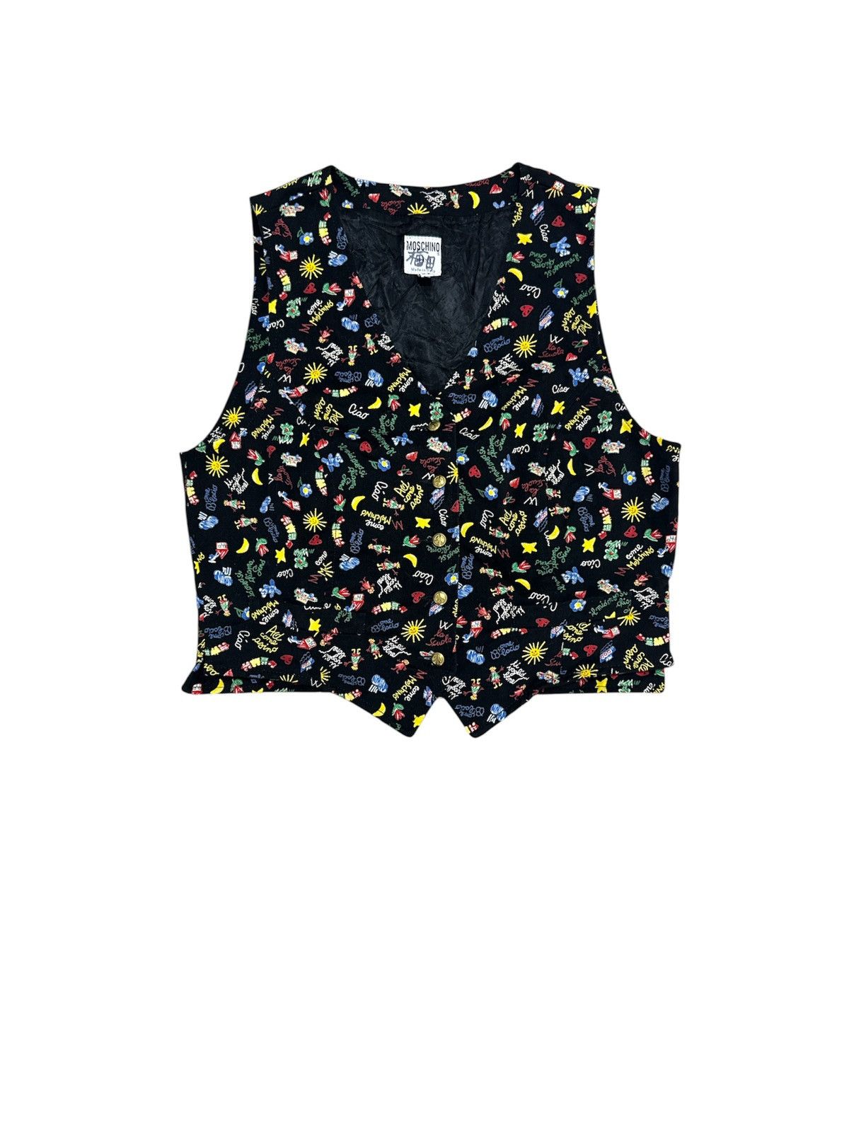 Moschino Vintage Moschino WaistCoat Vest Full Print Design Size M / US 6-8 / IT 42-44 - 1 Thumbnail