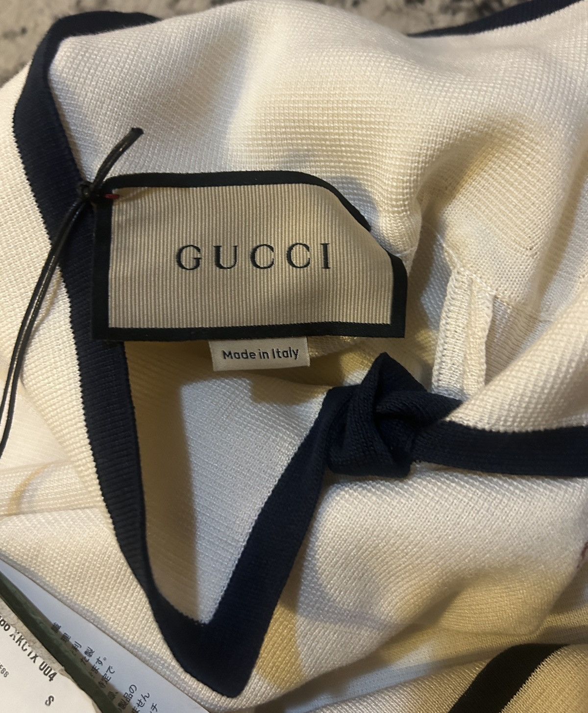 Gucci Gucci Polo Dress Fine Cotton Silk size S Ivory/Blue Size S / US 4 / IT 40 - 5 Thumbnail