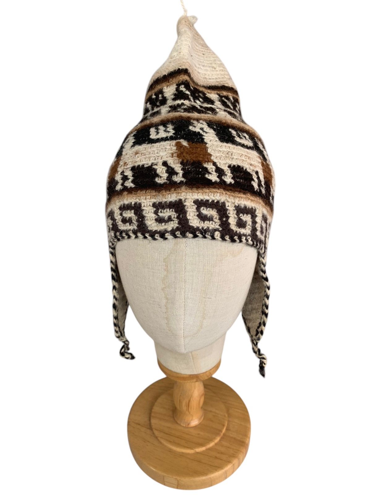 Japanese Brand × Kapital × Vintage Hand Made Crochet Wool Alpaca Hippies Winter Session Hats Size ONE SIZE - 3 Thumbnail