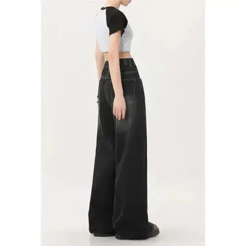 High Sport × Jean Gothic Black Jeans High Waist Size US 32 / EU 48 - 3 Thumbnail