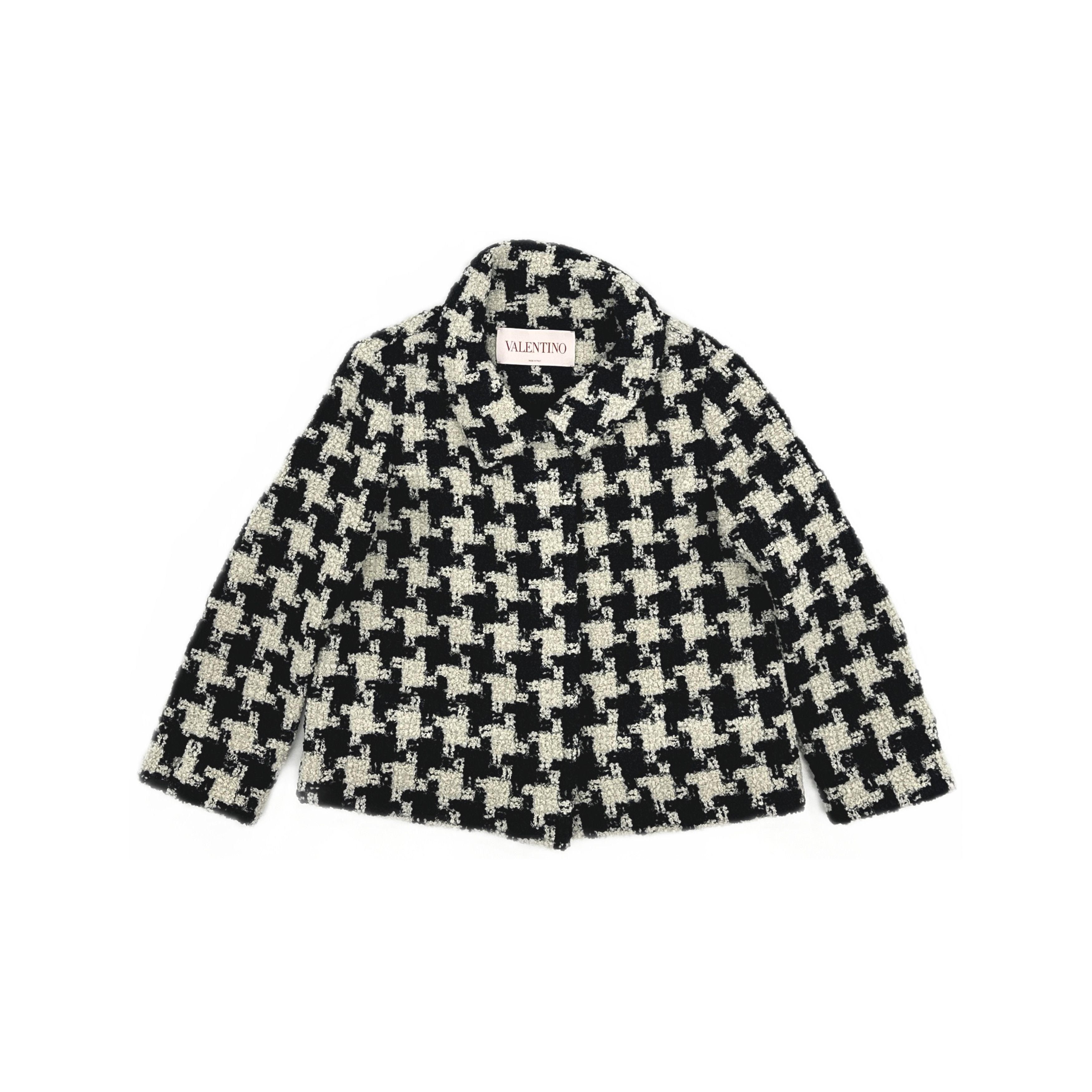 Valentino Valentino Houndstooth Tweed Jacket Size 40 Size S / US 4 / IT 40 - 1 Thumbnail