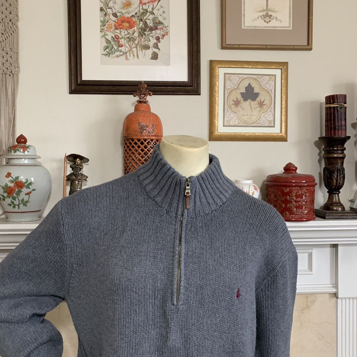 Polo Ralph Lauren Half Zip Mock neck 100% cotton sweater Size US XXL / EU 58 / 5 - 2 Thumbnail