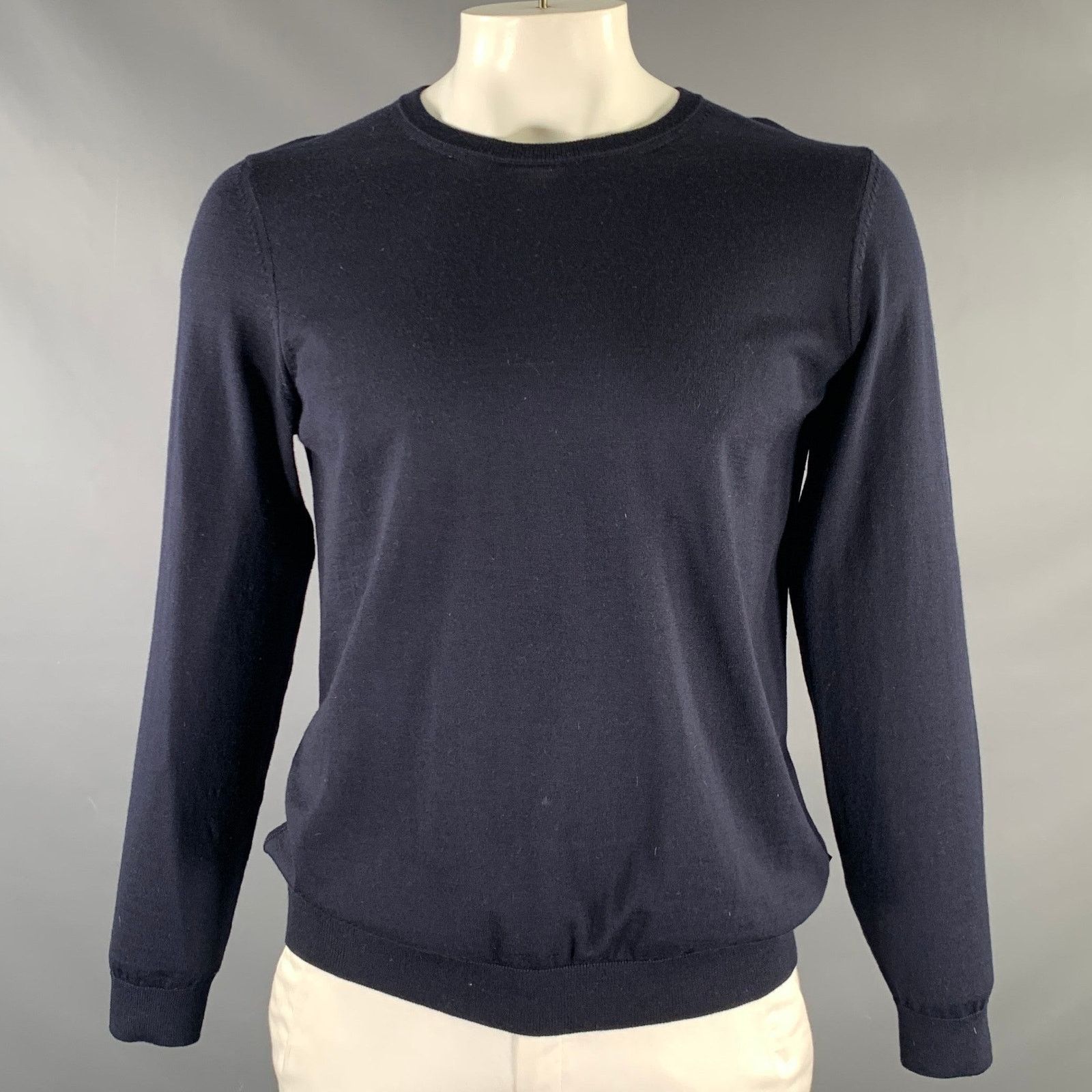 Hugo Boss HUGO BOSS Size XL Navy Knitted Wool Crew-Neck Pullover Size US XL / EU 56 / 4 - 1 Thumbnail