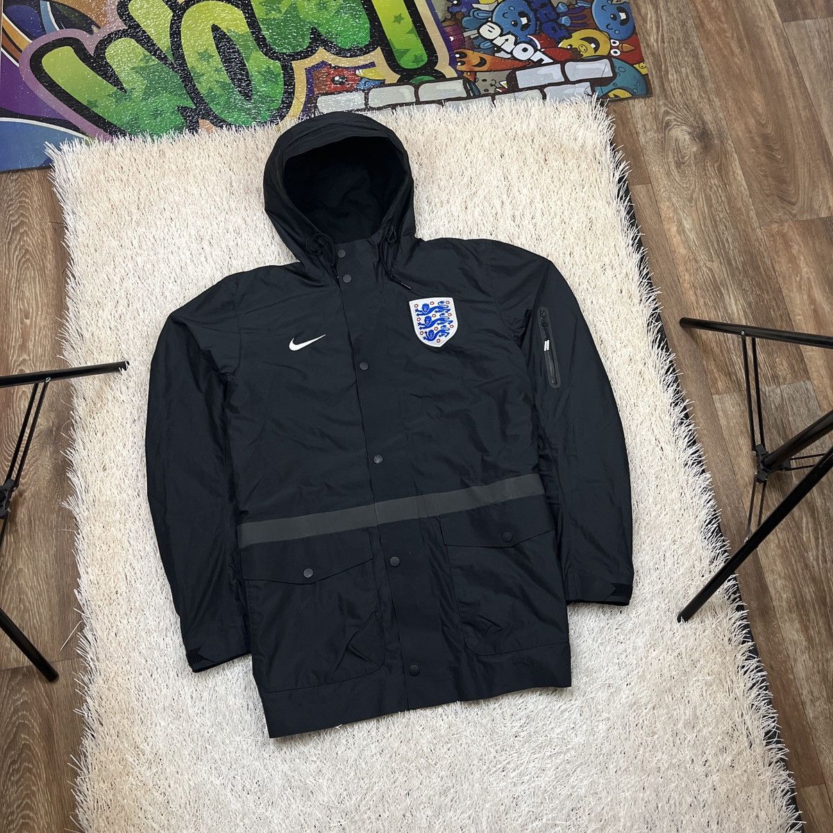 Vintage Vintage Nike England Soccer Jacket Size US L / EU 52-54 / 3 - 1 Thumbnail