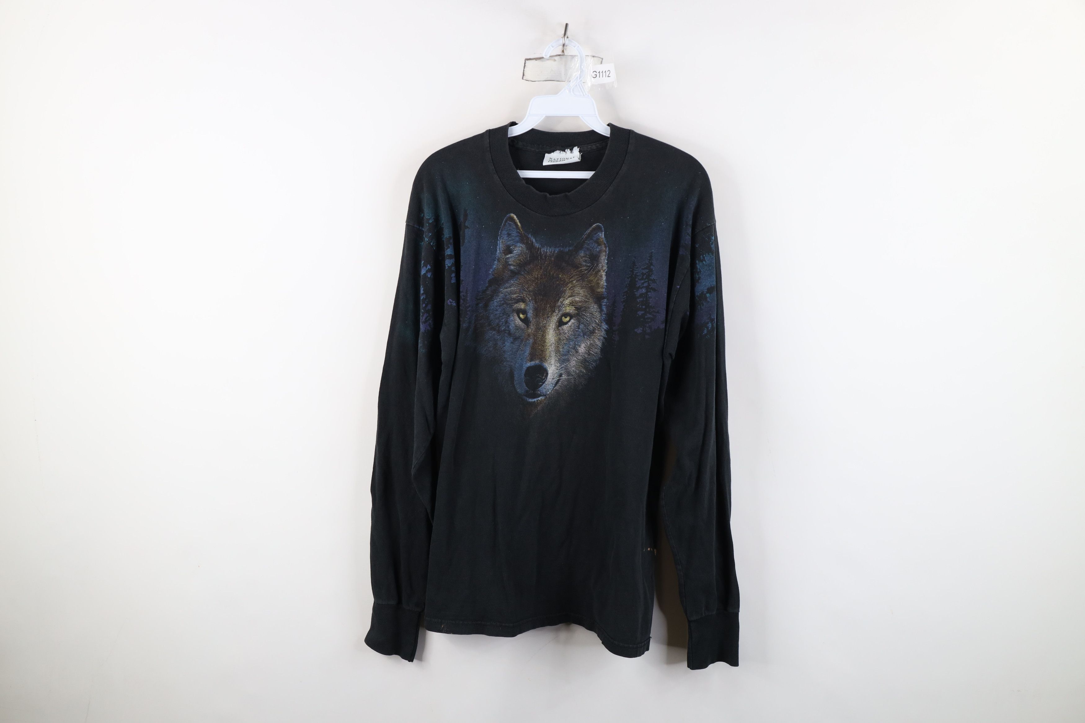 Vintage Vintage 90s Streetwear All Over Print Long Sleeve T-Shirt Size US M / EU 48-50 / 2 - 1 Thumbnail